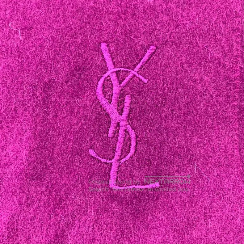 Saint Laurent Paris Saint Laurent Paris Purple Logo Letter Embroidered Wool Fr Size ONE SIZE - 7 Thumbnail