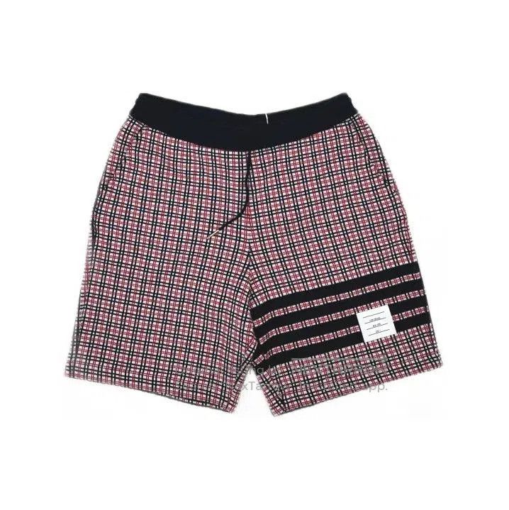 Thom Browne Thom Browne Red Cotton Check Jacquard Sweatshorts. Size US 30 / EU 46 - 2 Thumbnail