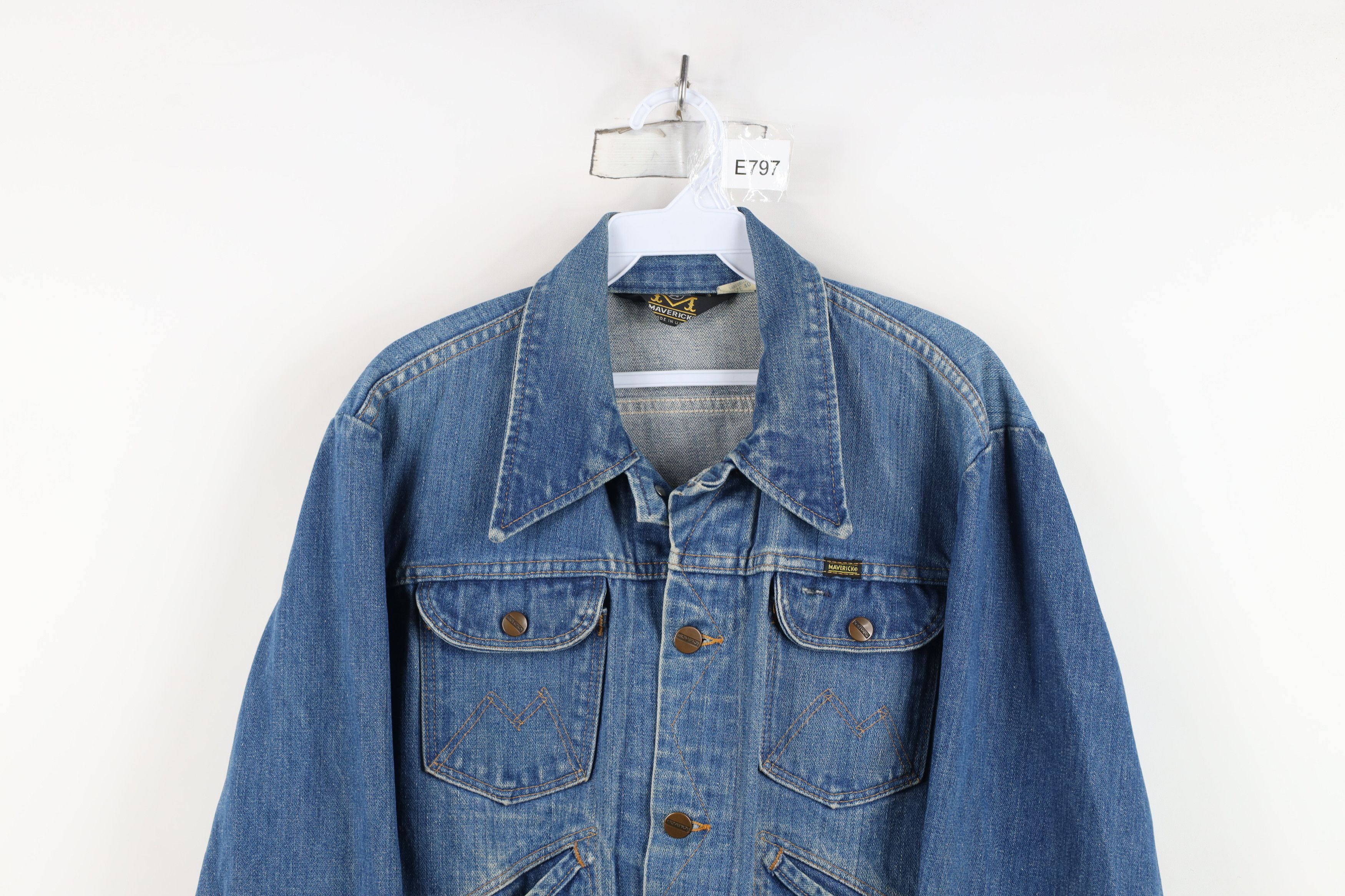 Vintage Vintage 60s Streetwear 14oz Denim Jean Trucker Jacket USA Size US XL / EU 56 / 4 - 2 Thumbnail