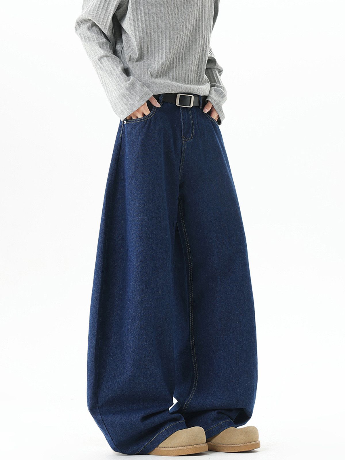 Jean Men's American Cleanfit Wide-Leg Dark Blue Flared Jeans Size US 32 / EU 48 - 3 Thumbnail