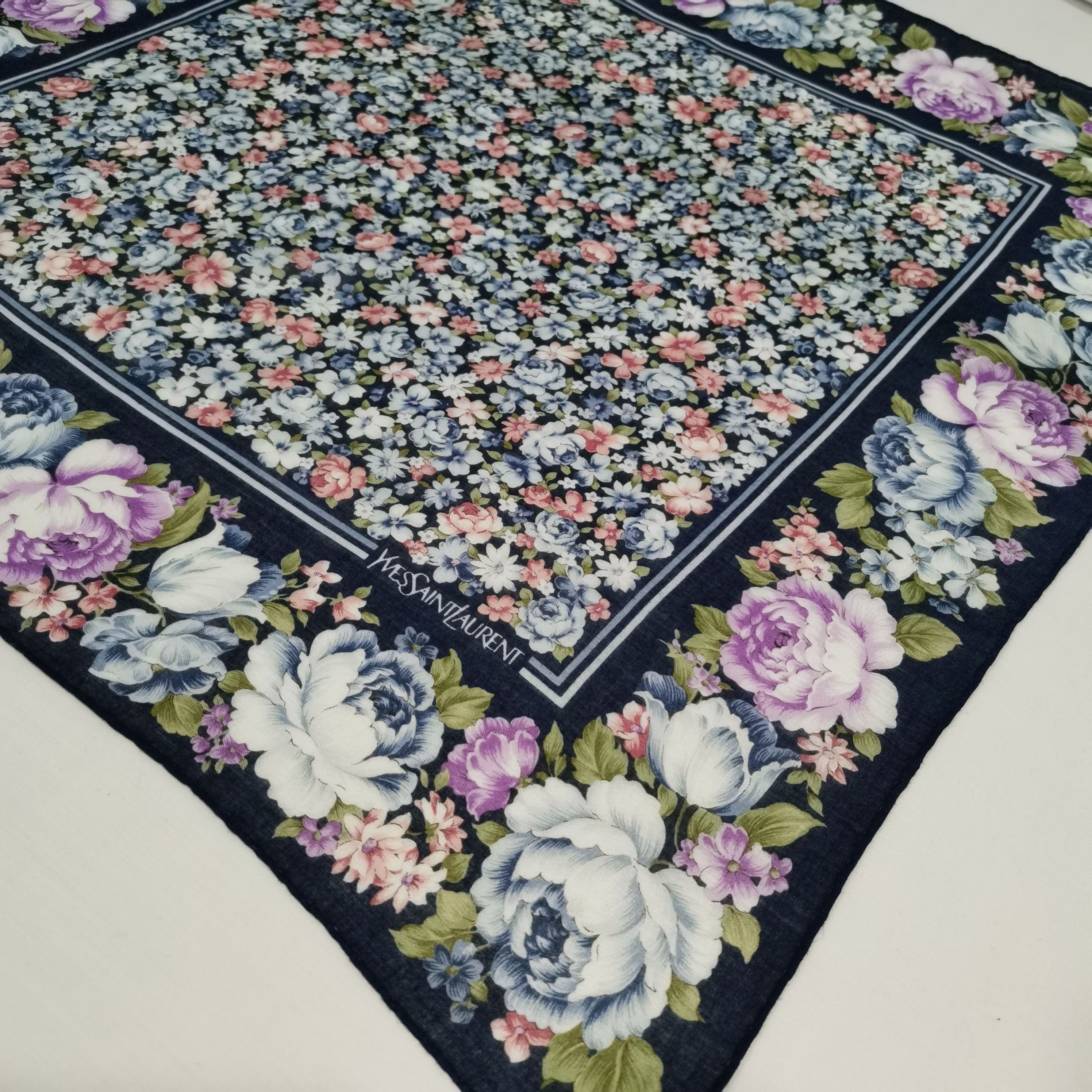 Yves Saint Laurent YVES SAINT LAURENT HANDKERCHIEF/ BANDANA/ SCARF Size ONE SIZE - 4 Thumbnail