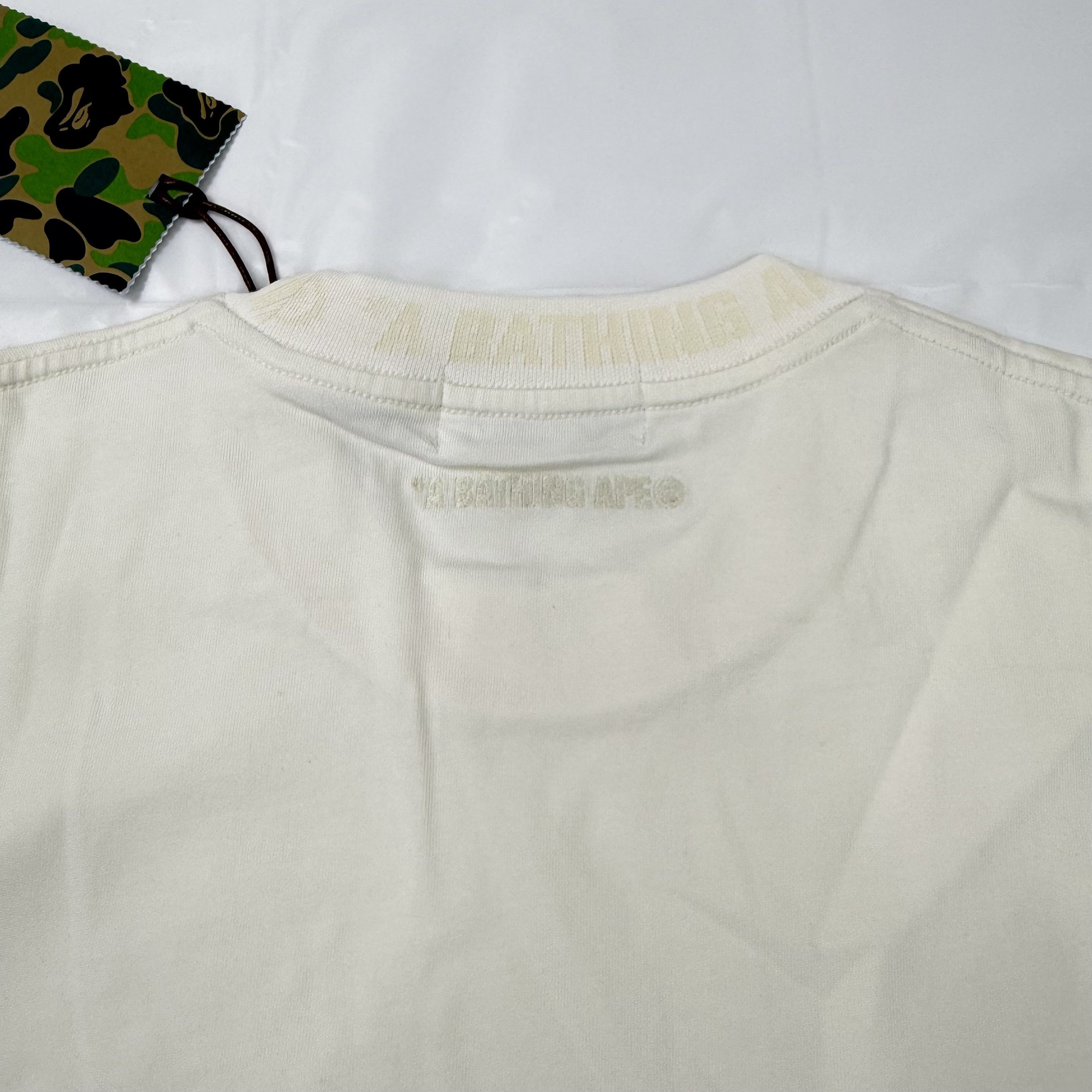 Bape A Bathing Ape BAPE Long Sleeve T-Shirt Cream Off-White Size US L / EU 52-54 / 3 - 6 Thumbnail