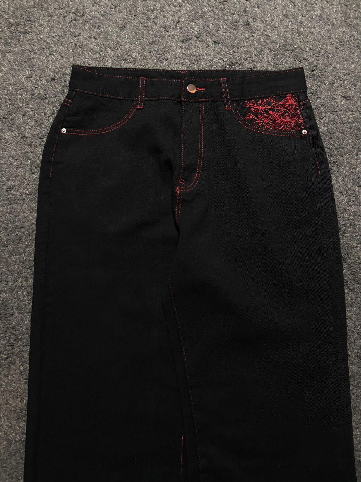 Jean × Vintage Vintage very rare cross wings medieval red black baggy jeans Size US 34 / EU 50 - 17 Thumbnail