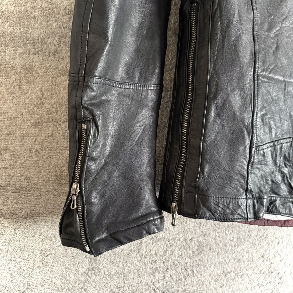 Yohji Yamamoto AW08 Kyoji Maruyama Jersey Cowhide Leather Military Jacket Size US M / EU 48-50 / 2 - 9 Thumbnail