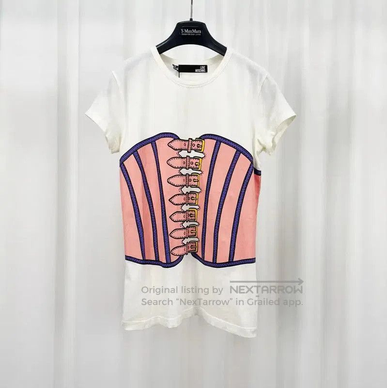 Moschino Moschino Summer White Logo T-Shirt for Women . Size L / US 10 / IT 46 - 1 Thumbnail