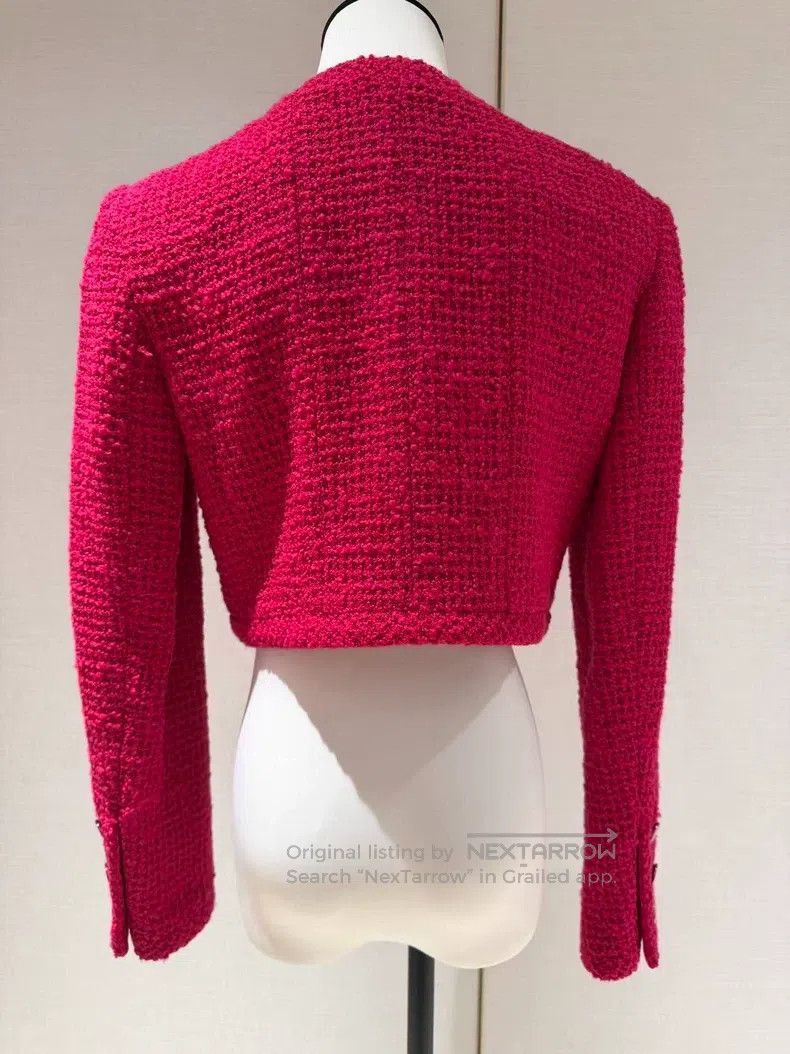 Chanel Chanel 21K rose red tweed short coat Size XS / US 0-2 / IT 36-38 - 2 Thumbnail
