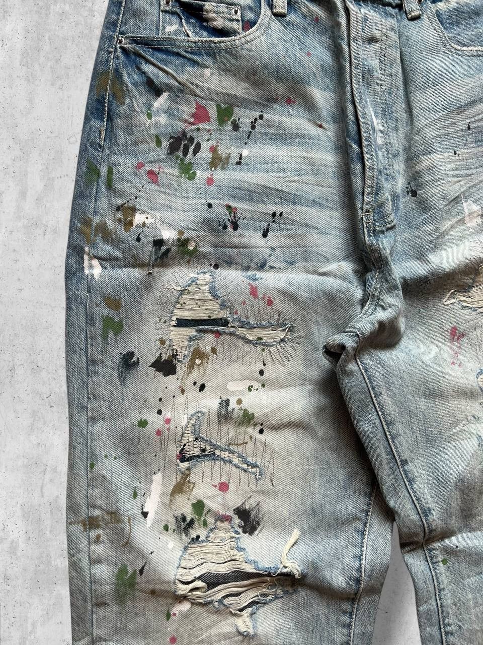 Other Jeans Ripped n Painted ifsixwasnine hystericglamour y2k bagg Size US 34 / EU 50 - 4 Thumbnail
