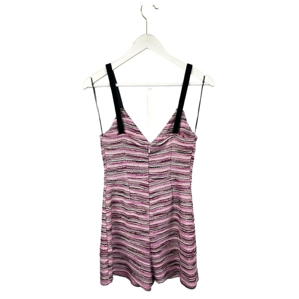 Zara Zara Pink Tweed and Black Velvet Trim Romper Size S Size 27" / US 4 / IT 40 - 5 Thumbnail