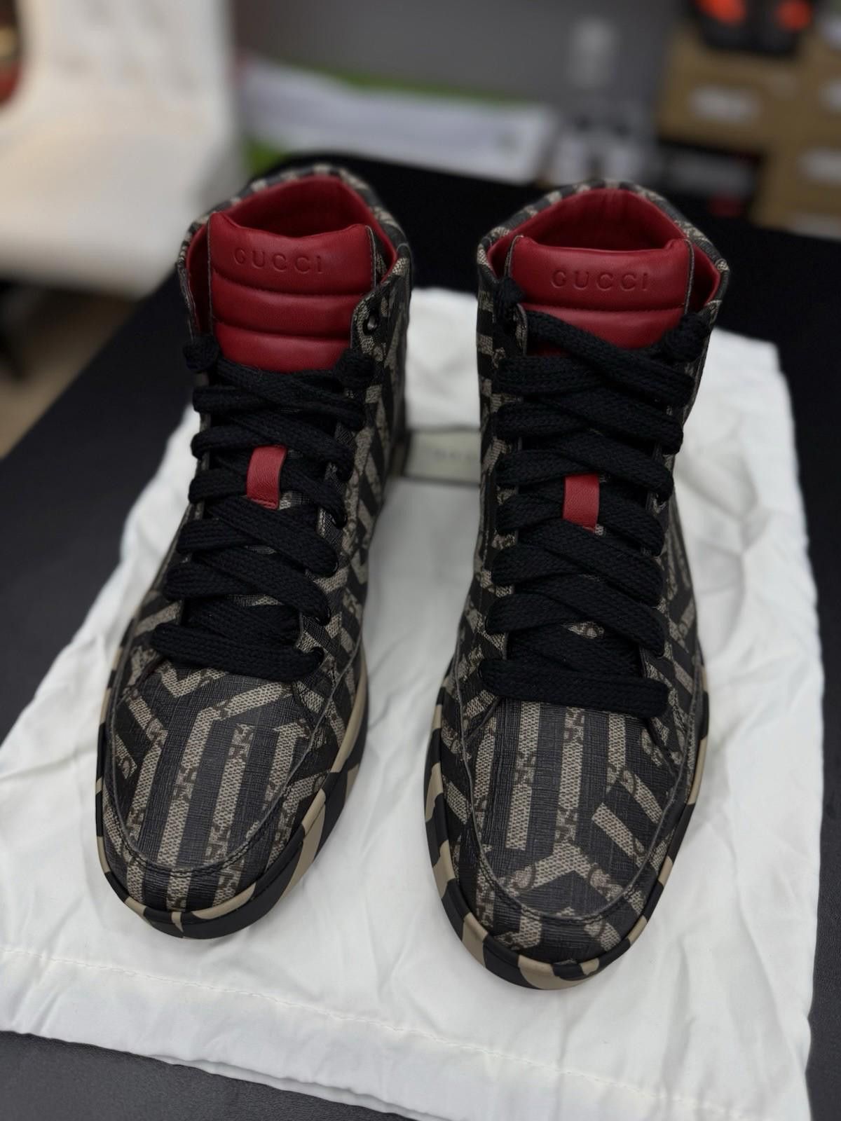 Gucci Authentic Gucci GG Monogram Logo Leather Sneakers 7.5G/8US Size US 8 / EU 41 - 12 Thumbnail