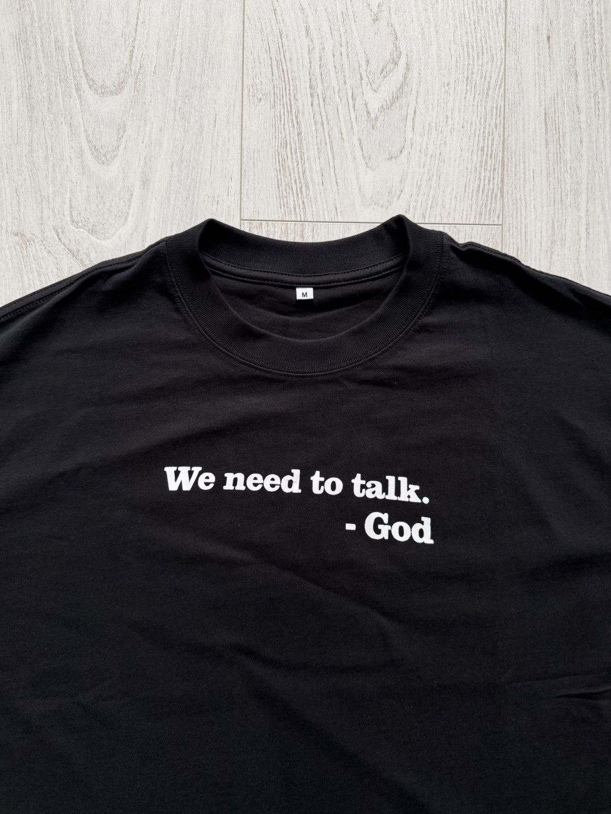 Other We Need To Talk God Boxy T-Shirt Custom Black M Size US M / EU 48-50 / 2 - 2 Thumbnail