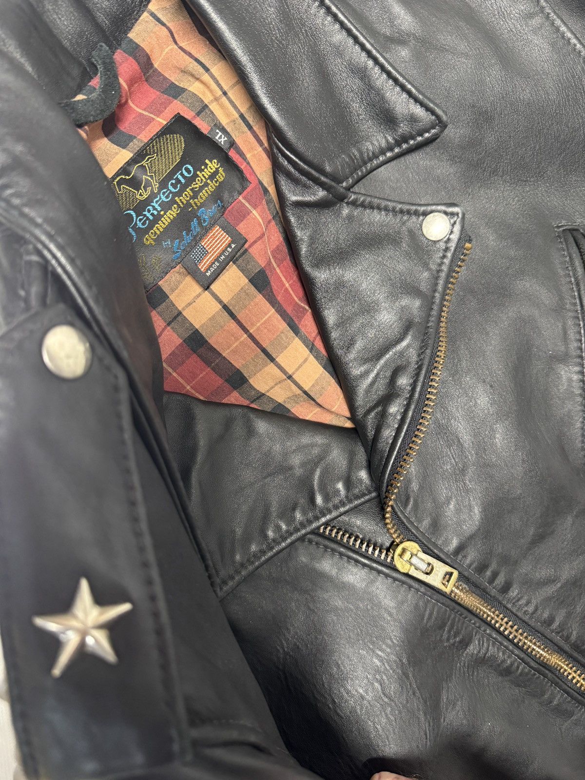 Schott RARE Schott PER2 Horsehide Leather Jacket XL Size US XL / EU 56 / 4 - 5 Thumbnail