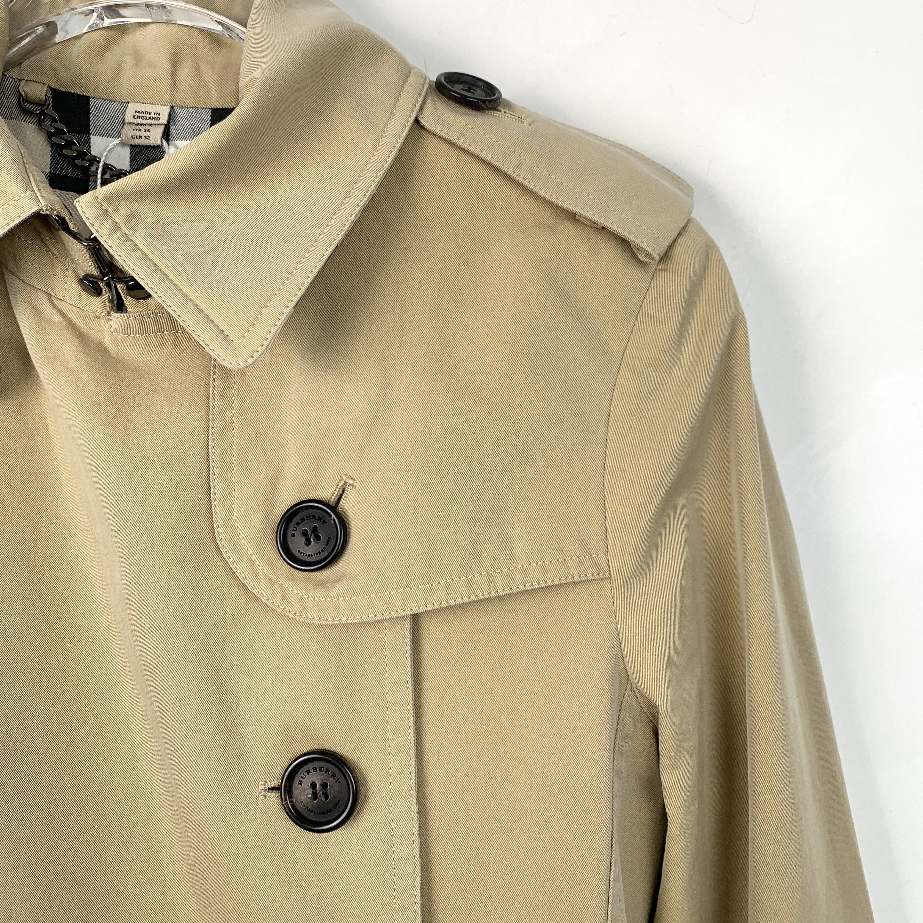 Burberry Burberry Brown Belted Double-Breasted Trench Coat (Size XS) Size XS / US 0-2 / IT 36-38 - 5 Thumbnail