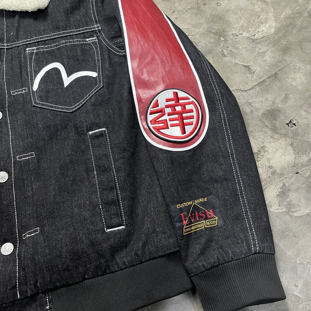 Evisu Evisu sherpa denim jacket Size US M / EU 48-50 / 2 - 4 Thumbnail