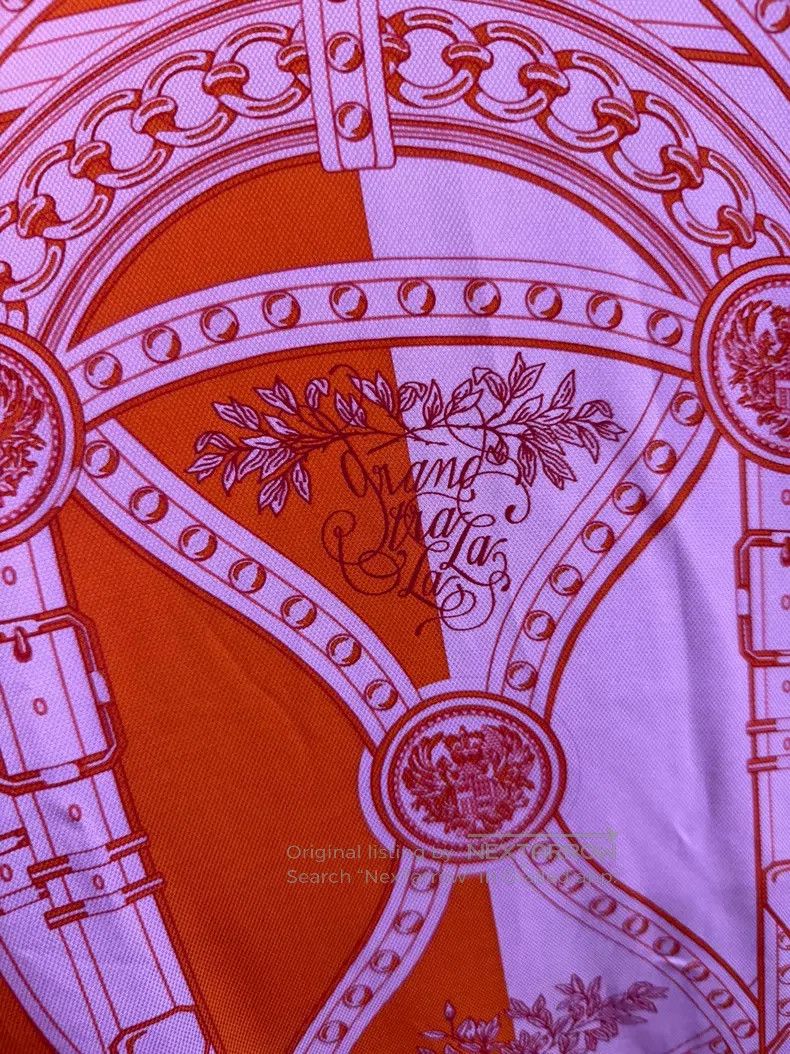 Hermes Hermes Orange and Pink Colorblock Women's Dress Size XXS / US 00 / IT 34 - 3 Thumbnail