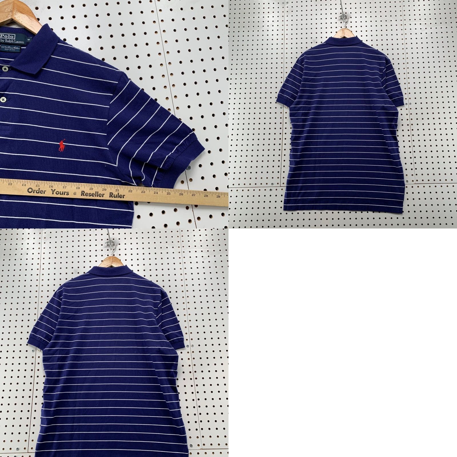Polo Ralph Lauren Polo Ralph Lauren Shirt Men Medium Blue Stripe 100% Pima Cotton Lightweight Lightweight All Seasons Classic Polo Shirt Mens Blue Stripe 100% cotton Size US M / EU 48-50 / 2 - 8 Thumbnail
