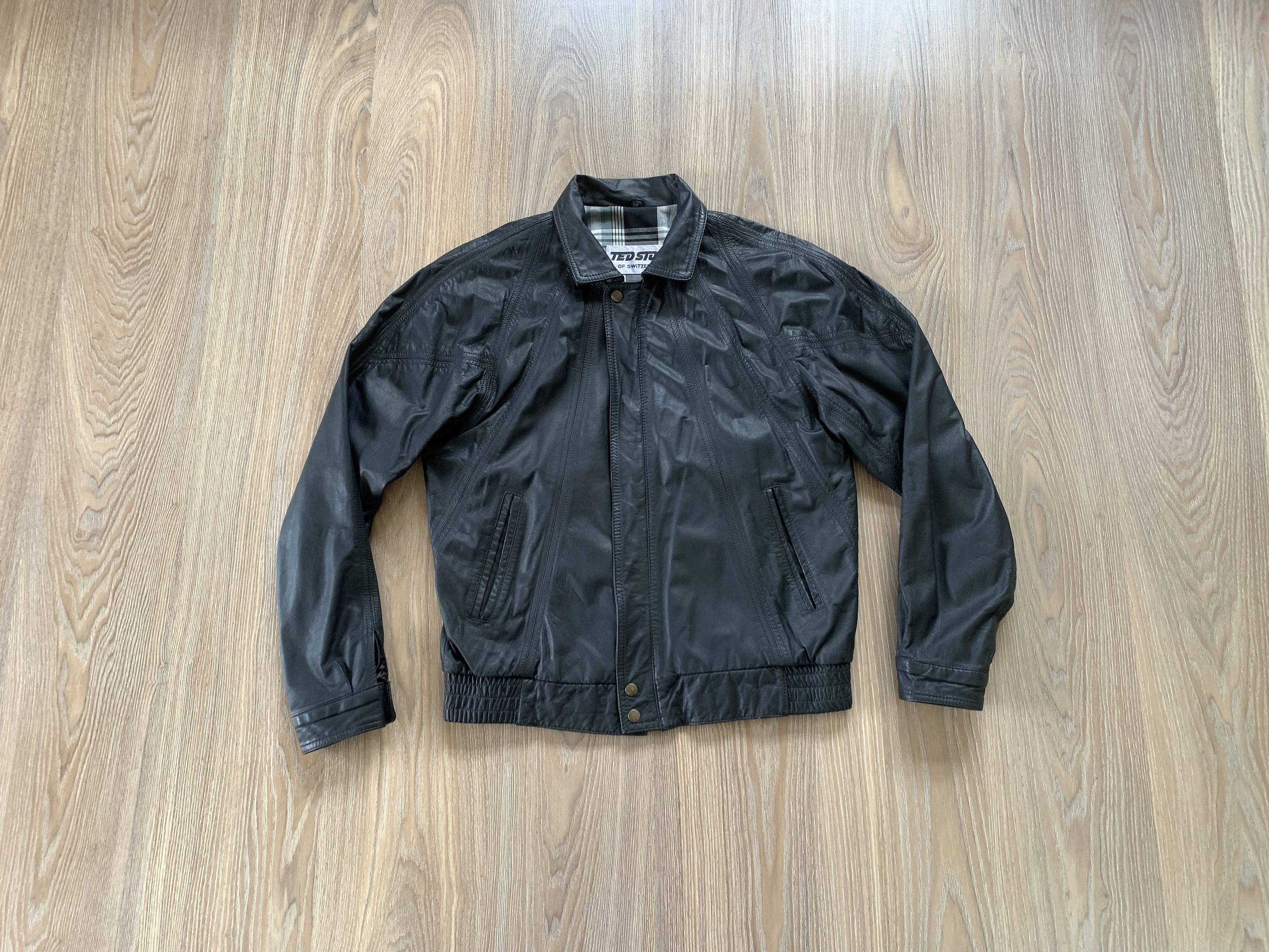 Ted Stone of Switzerland Black Leather Jacket