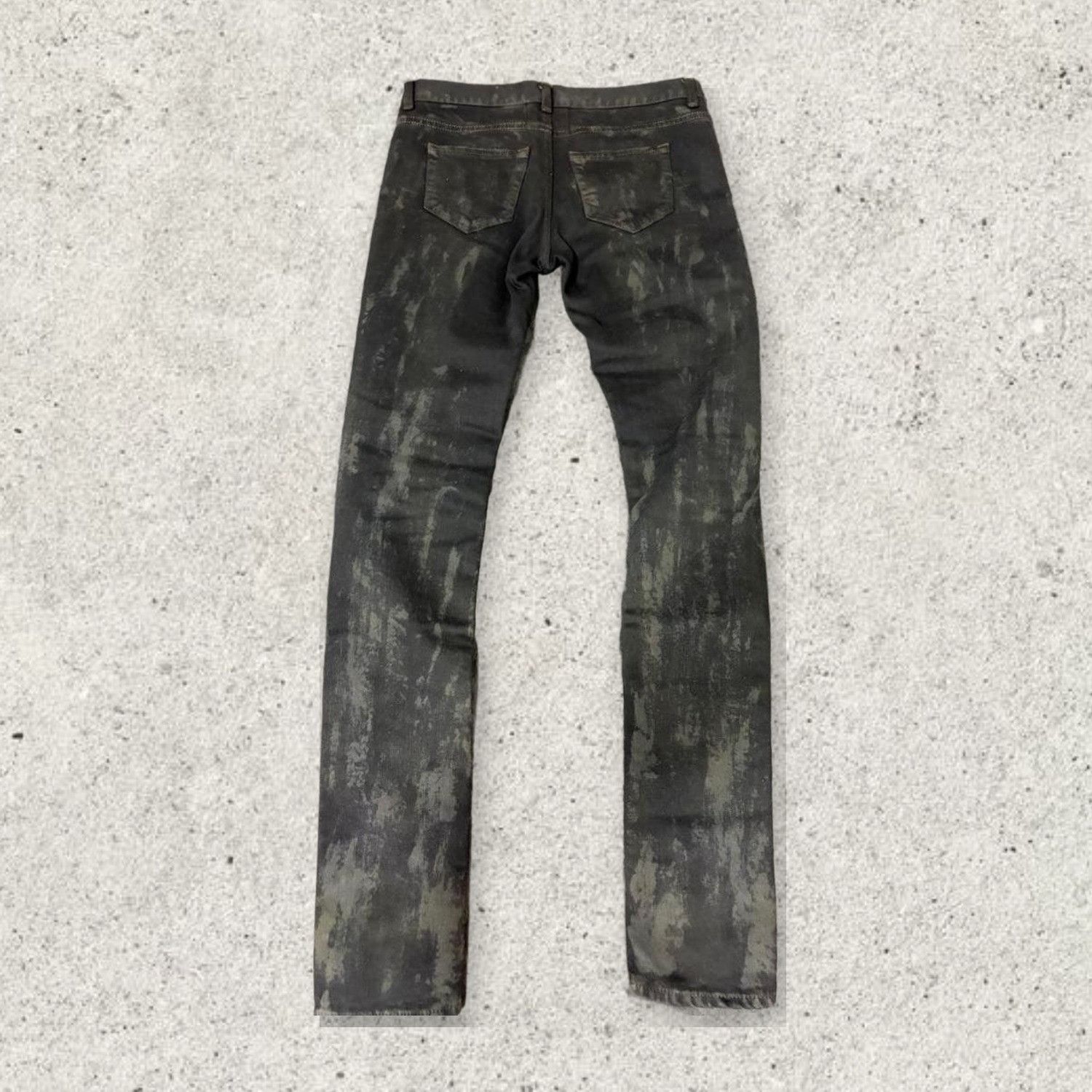 Saint Laurent Paris Saint Laurent Paris Oil Spill Distressed Skinny Jeans Size US 28 / EU 44 - 2 Thumbnail