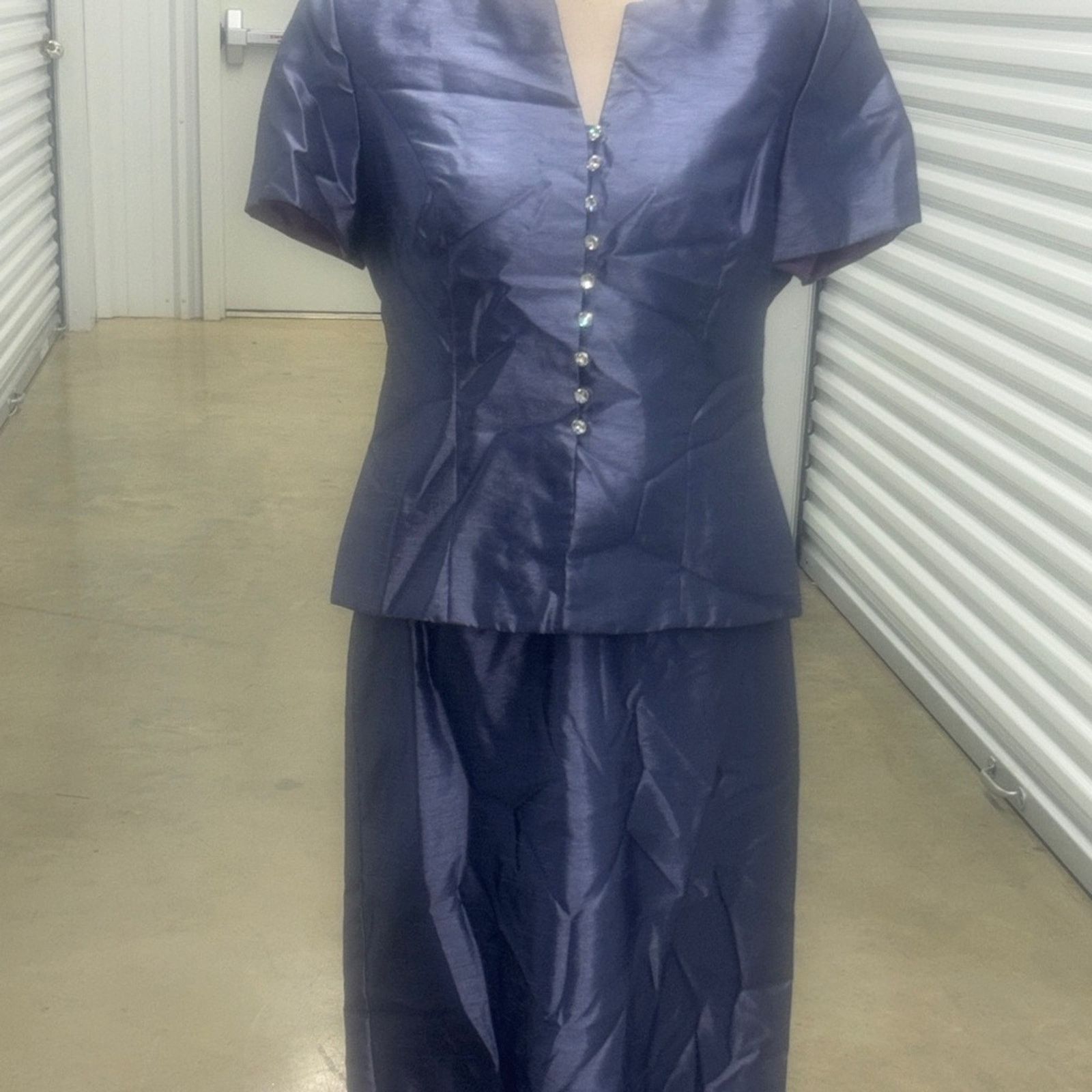 Alex Evenings Alex Evenings Petite 12P Two-Piece Formal Set Top & Skirt Size 34" / US 12 / IT 48 - 4 Thumbnail