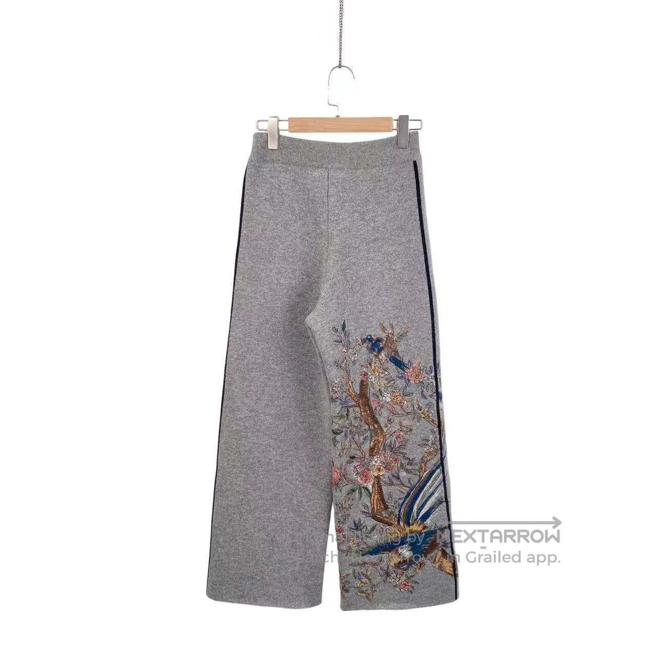Dior Dior 23SS letter logo floral embroidery knitted trousers| Size 42" / US 20 - 2 Thumbnail