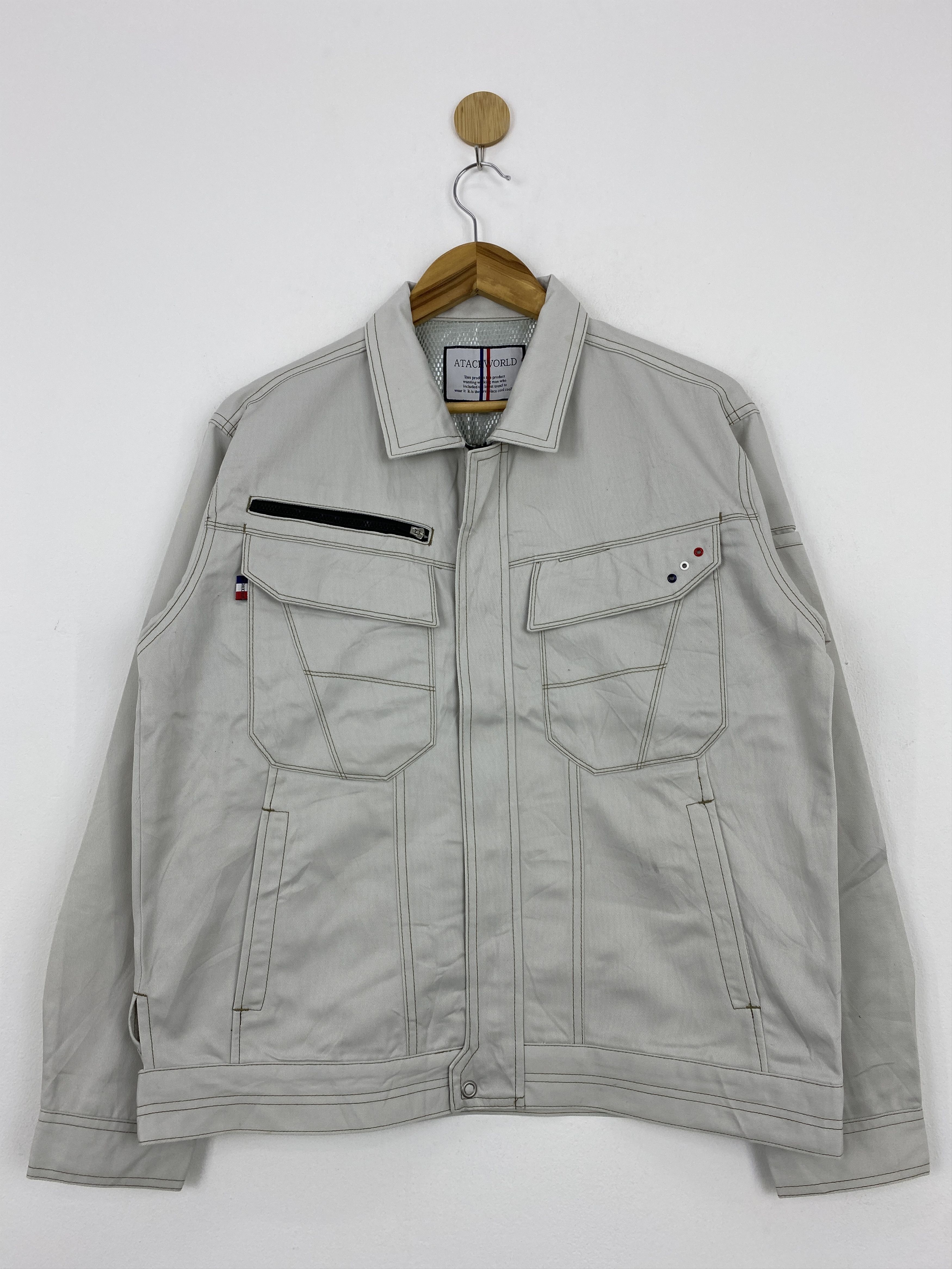 Japanese Brand Vintage Attack World Tactical Denim Workwear Jacket J1786 Size US L / EU 52-54 / 3 - 1 Thumbnail