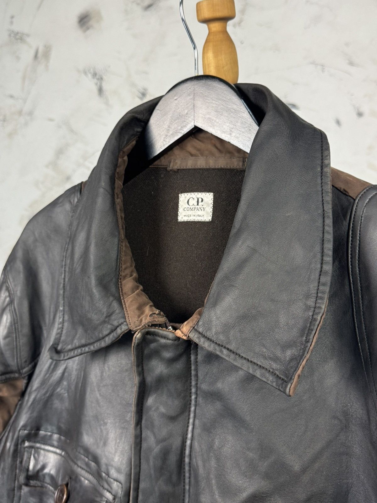 C.P. Company Vintage C.P. Company Custom Leather Jacket Size 54 XL Size US XL / EU 56 / 4 - 7 Thumbnail
