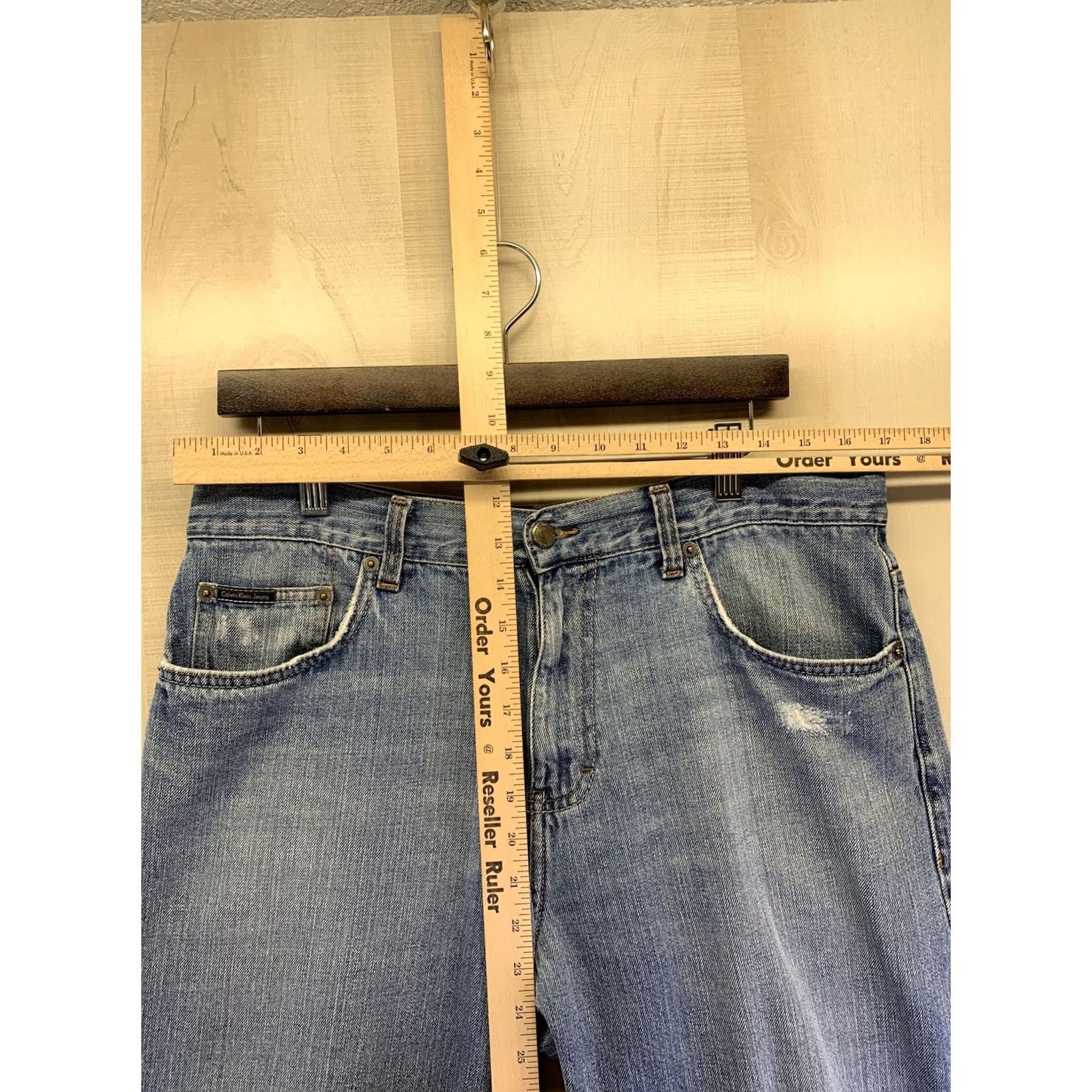 Calvin Klein VINTAGE Calvin Klein Jeans Mens Distressed Relaxed Straight Leg Sz 34 Blue Denim 5334 Men Jeans Distressed Relaxed Straight Leg 34 Mens Jeans Mens Size US 34 / EU 50 - 2 Thumbnail
