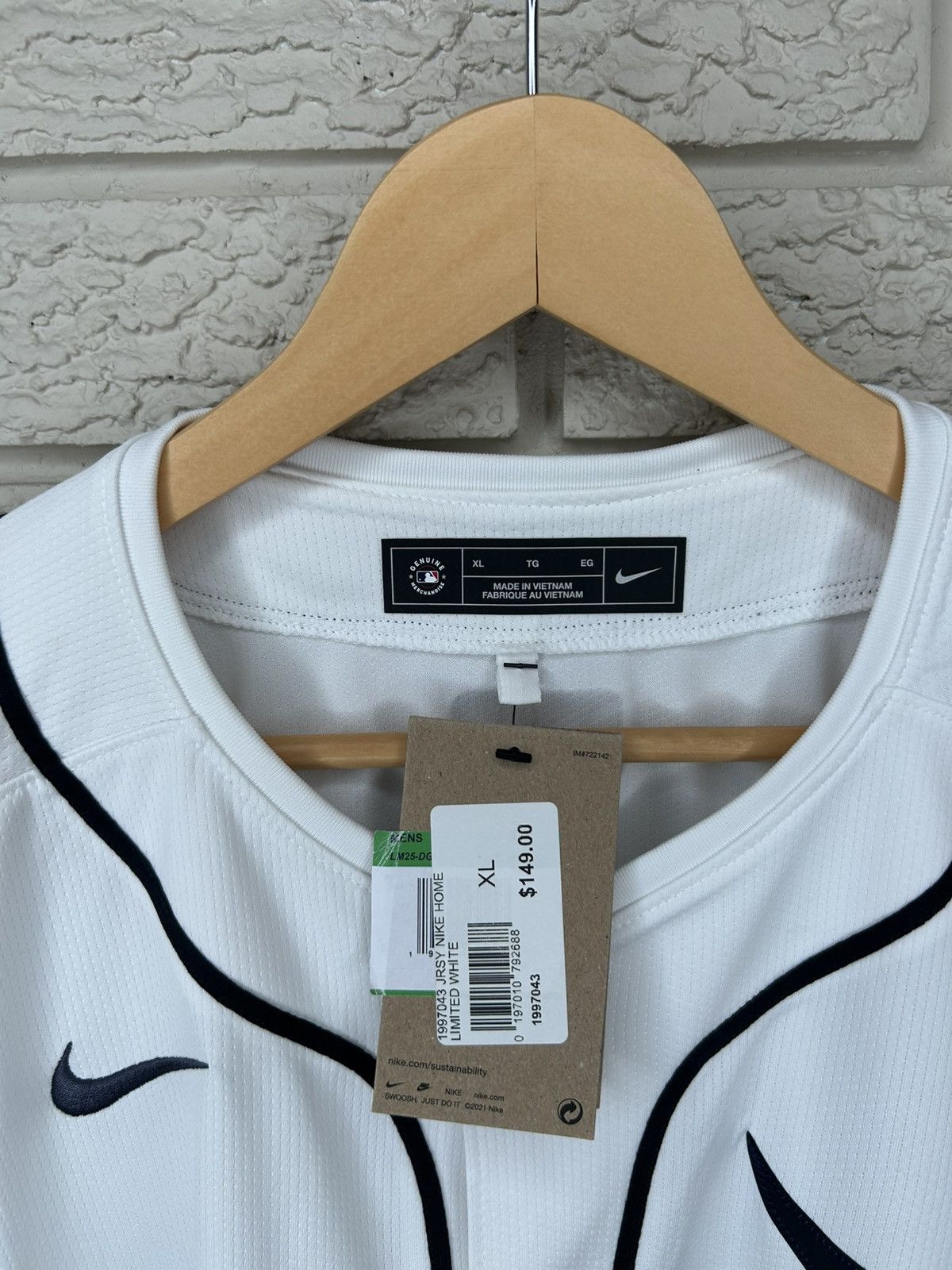 Nike Nike Detroit Tigers White MLB Baseball Jersey Size US XL / EU 56 / 4 - 12 Thumbnail