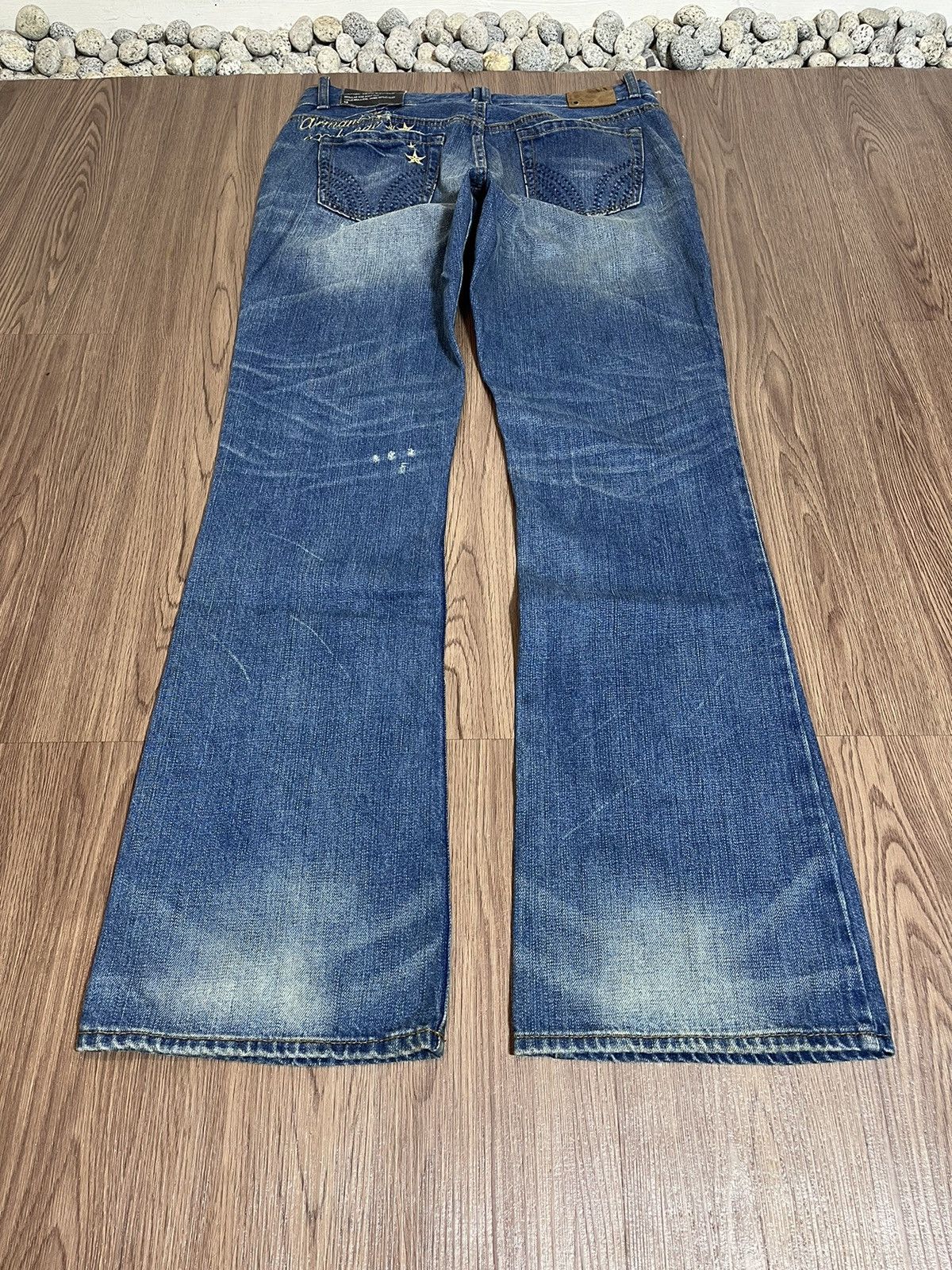 Armani × Armani Exchange AX Armani Exchange emboirdery washed regular bootcut jeans Size US 33 - 7 Thumbnail
