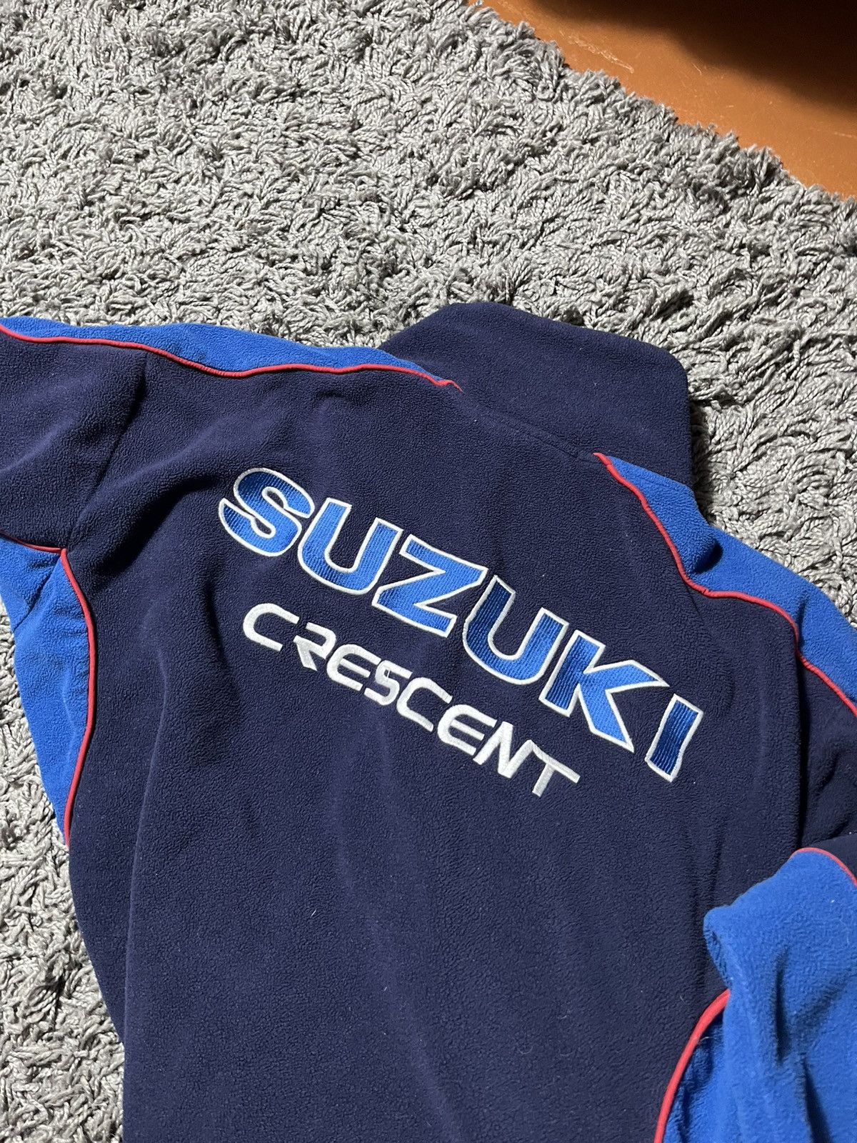 Japanese Brand SUZUKI GSXR FLEECE ZIP JACKET VINTAGE Y2K RACING NASCAR Size US L / EU 52-54 / 3 - 5 Thumbnail