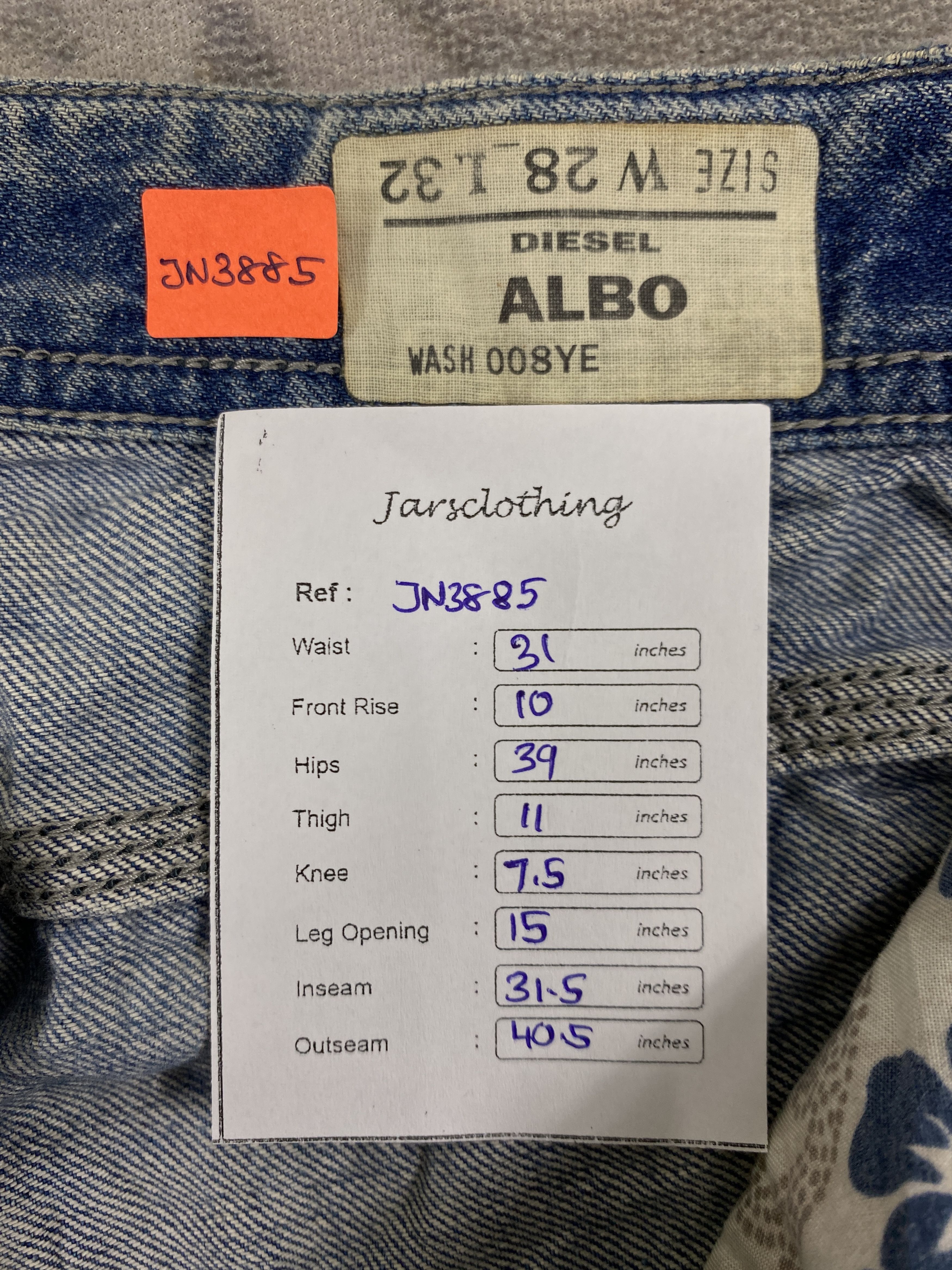 Diesel Faded Blue Vintage Diesel Jeans 31x31.5 Denim- JN3885 Size US 31 - 8 Thumbnail