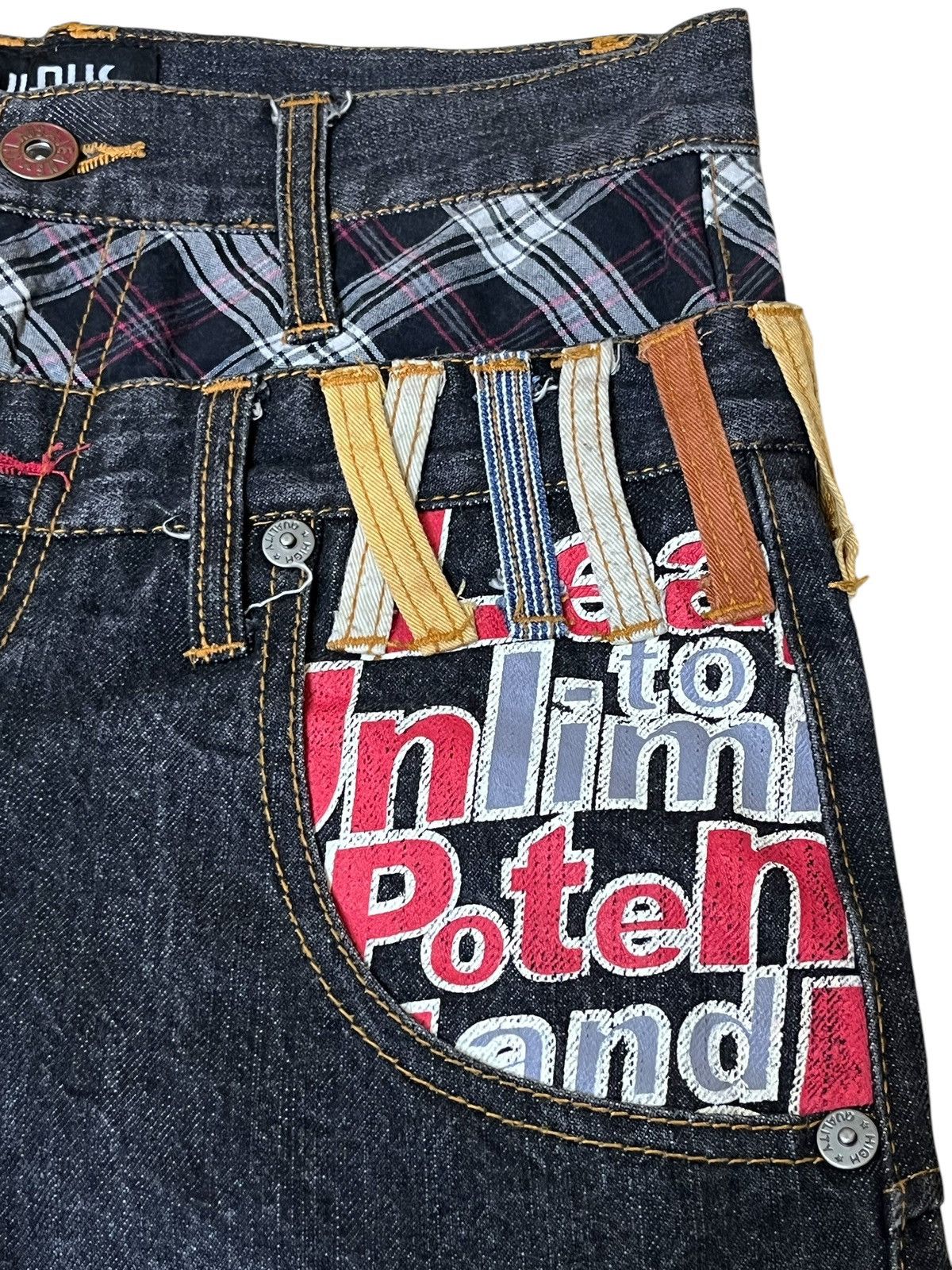 Le Grande Bleu (L.G.B.) SICK🔥JAPANESE BRAND "NYLAUS JEANS" DOUBLE WAIST JEANS/DENIM Size US 28 / EU 44 - 5 Thumbnail
