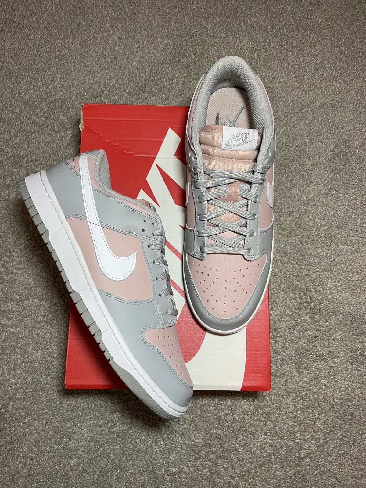New Nike Dunk Low Pink Oxford White Size 11W