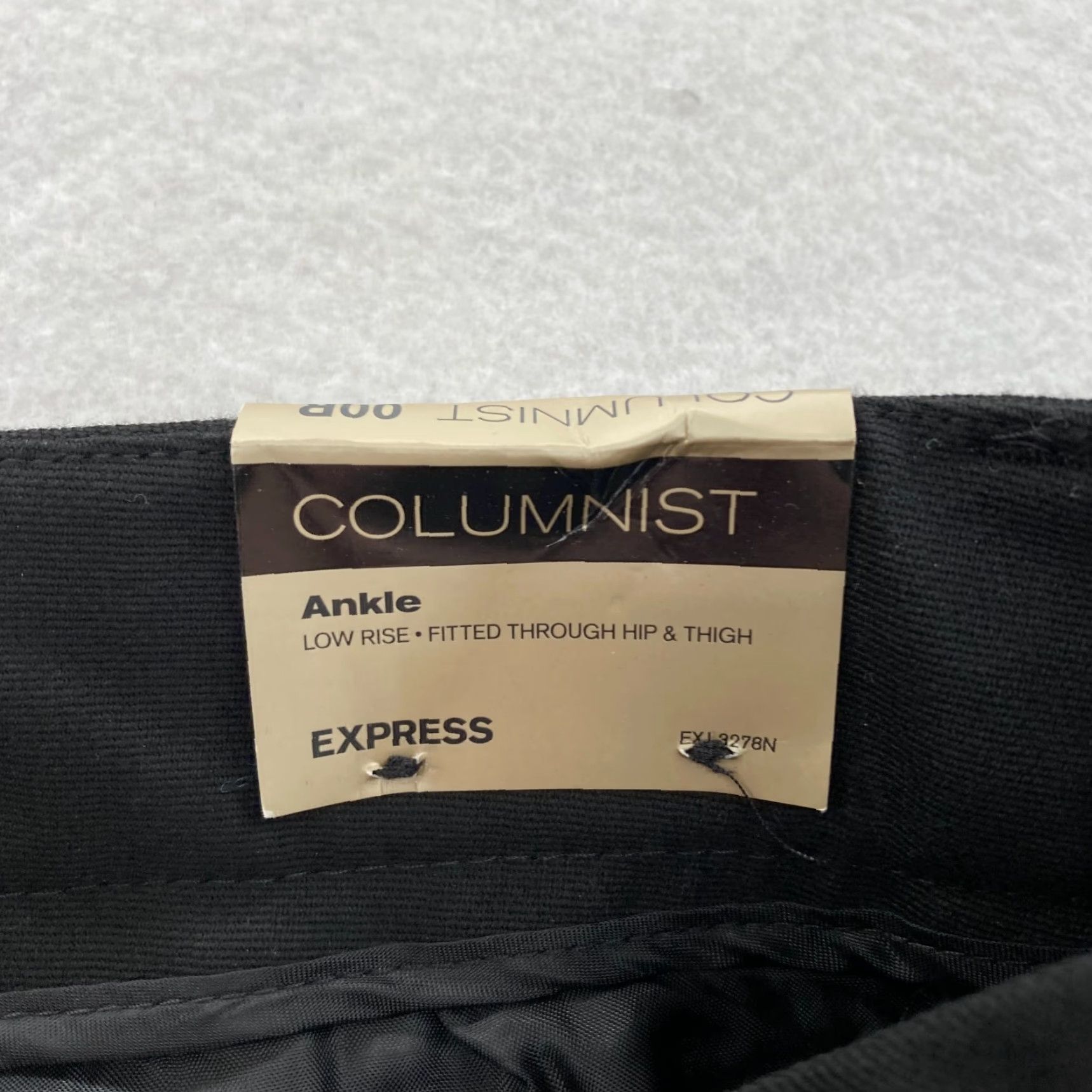 Express Express Columnist Ankle Pants Women's 00 Black Damask Stretch Career Office NWT Size 27" / US 4 / IT 40 - 6 Thumbnail