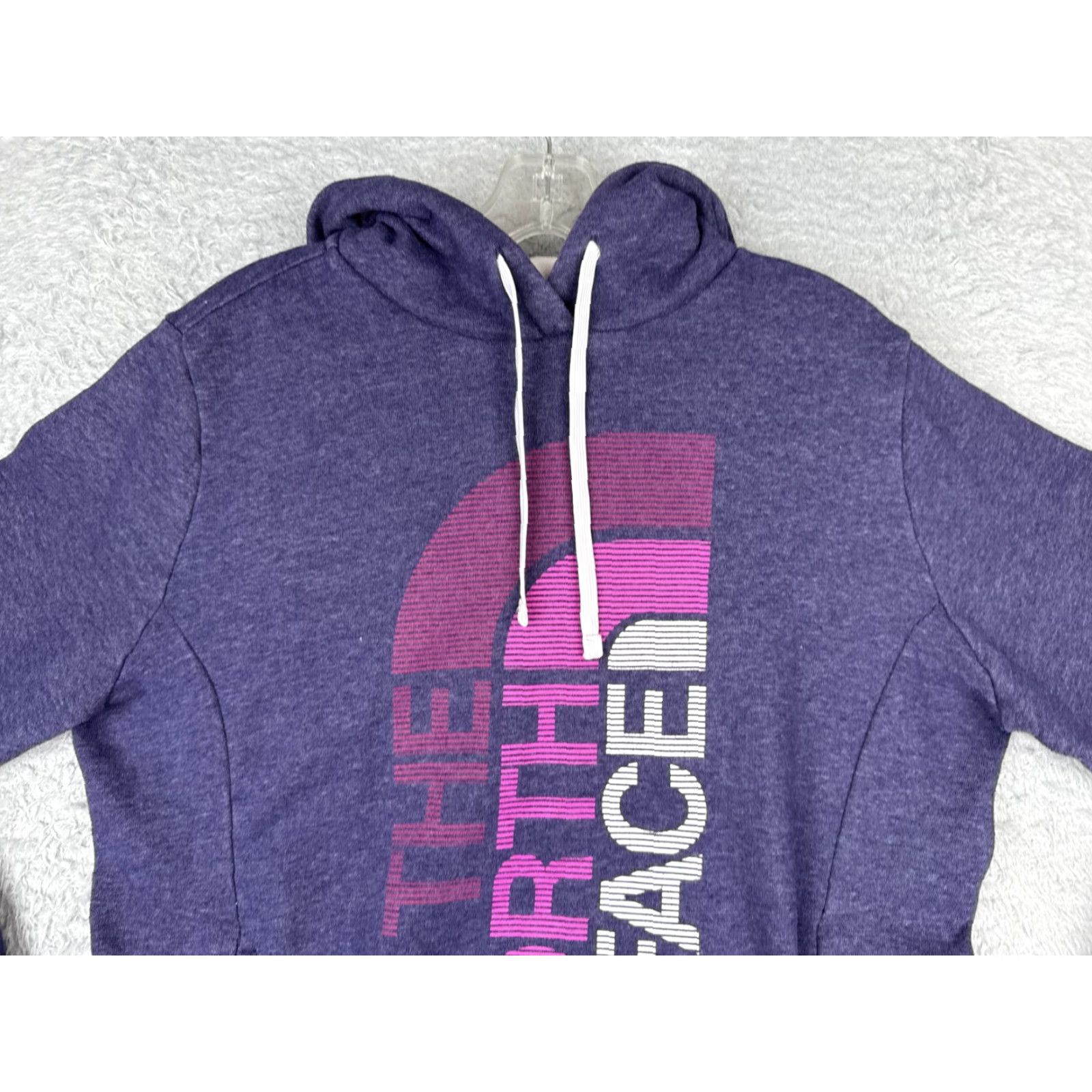 The North Face The North Face Hoodie Women Small Purple Pullover Pockets Cotton Blend Logo Sweatshirt Pullover Size S / US 4 / IT 40 - 4 Thumbnail