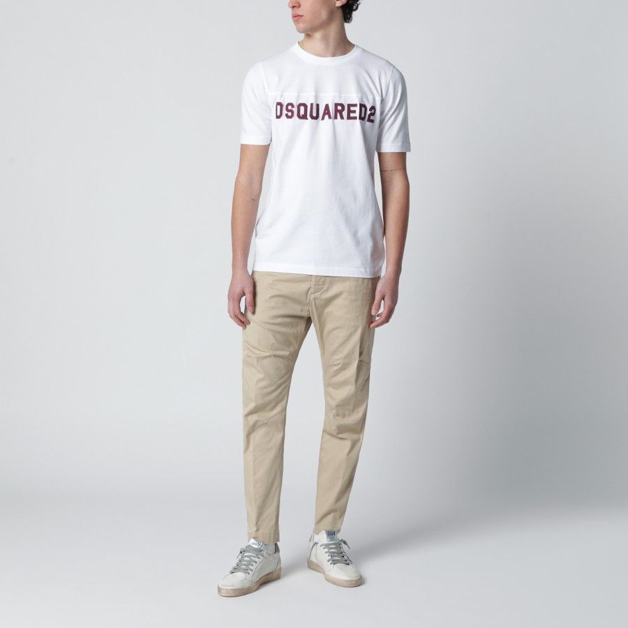 Dsquared2 o1d2blof0226 Cotton Blend Trousers in Beige Size US 36 / EU 52 - 2 Thumbnail