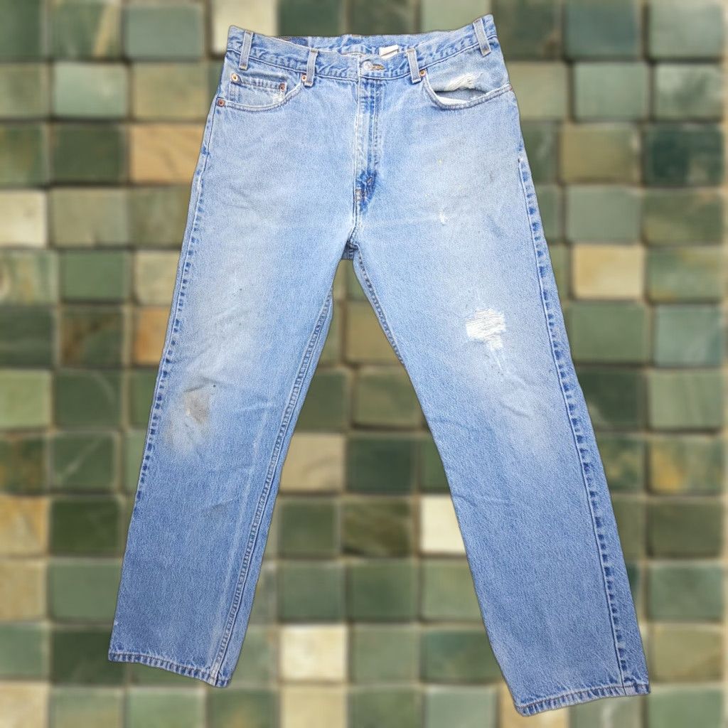 Levi's VINTAGE Levi's 505 Jeans Mens 36 x 30 Light Denim Distressed 90s Straight Pockets 5 Size US 36 / EU 52 - 1 Thumbnail