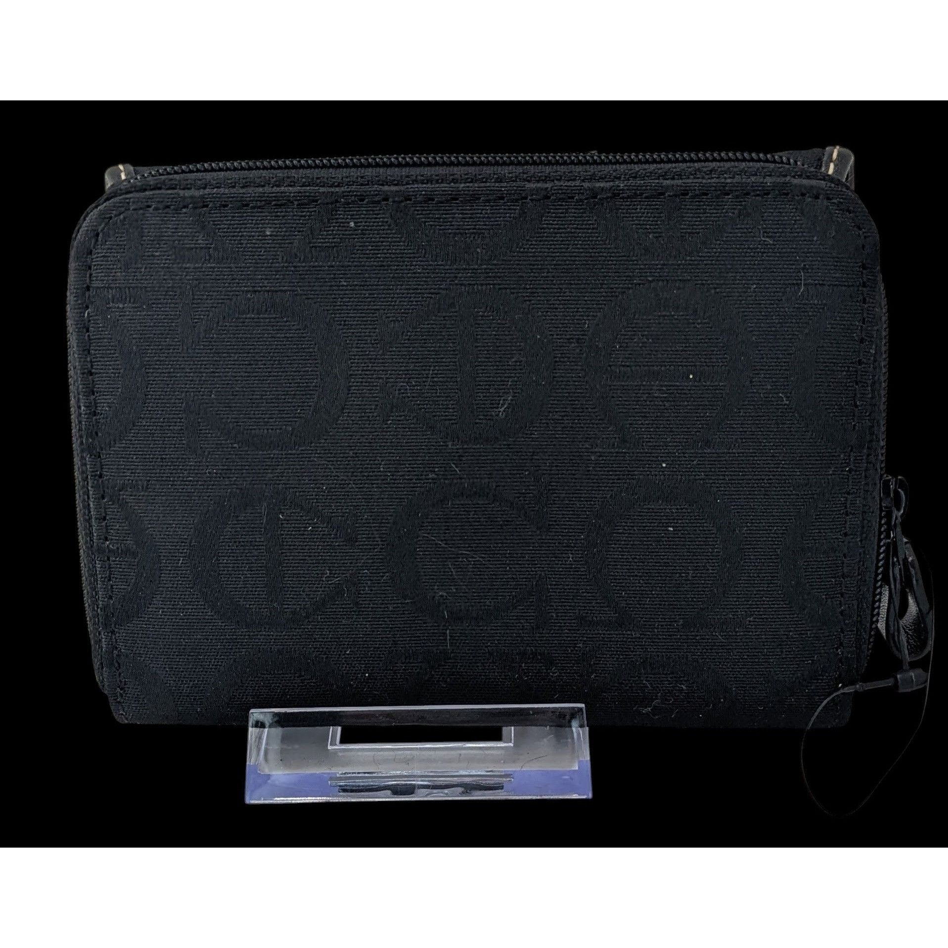 Etienne Aigner Etienne Aigner Black Monogram Canvas Wallet 5"x4"x1" With Sn Size ONE SIZE - 2 Thumbnail