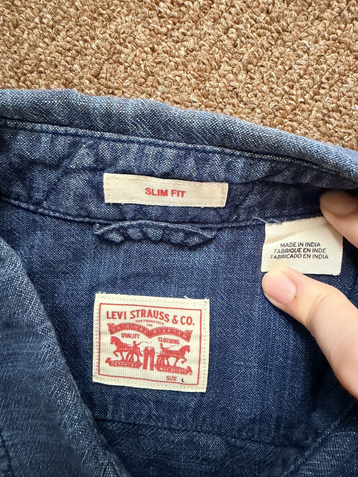 Levi's Vintage Levis Strauss & Co. Button Ups Shirt Size US L / EU 52-54 / 3 - 9 Thumbnail