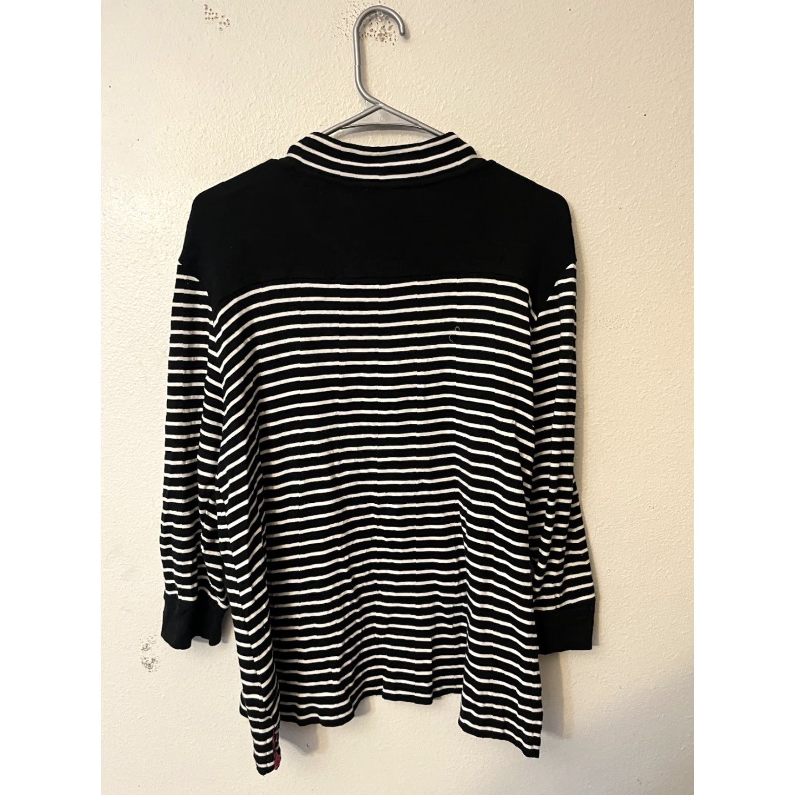 Jones New York JONES New York Signature Pullover 1/4 Zip Striped Black White XXL Women's Size XXL / US 16-18 / IT 52-54 - 2 Thumbnail