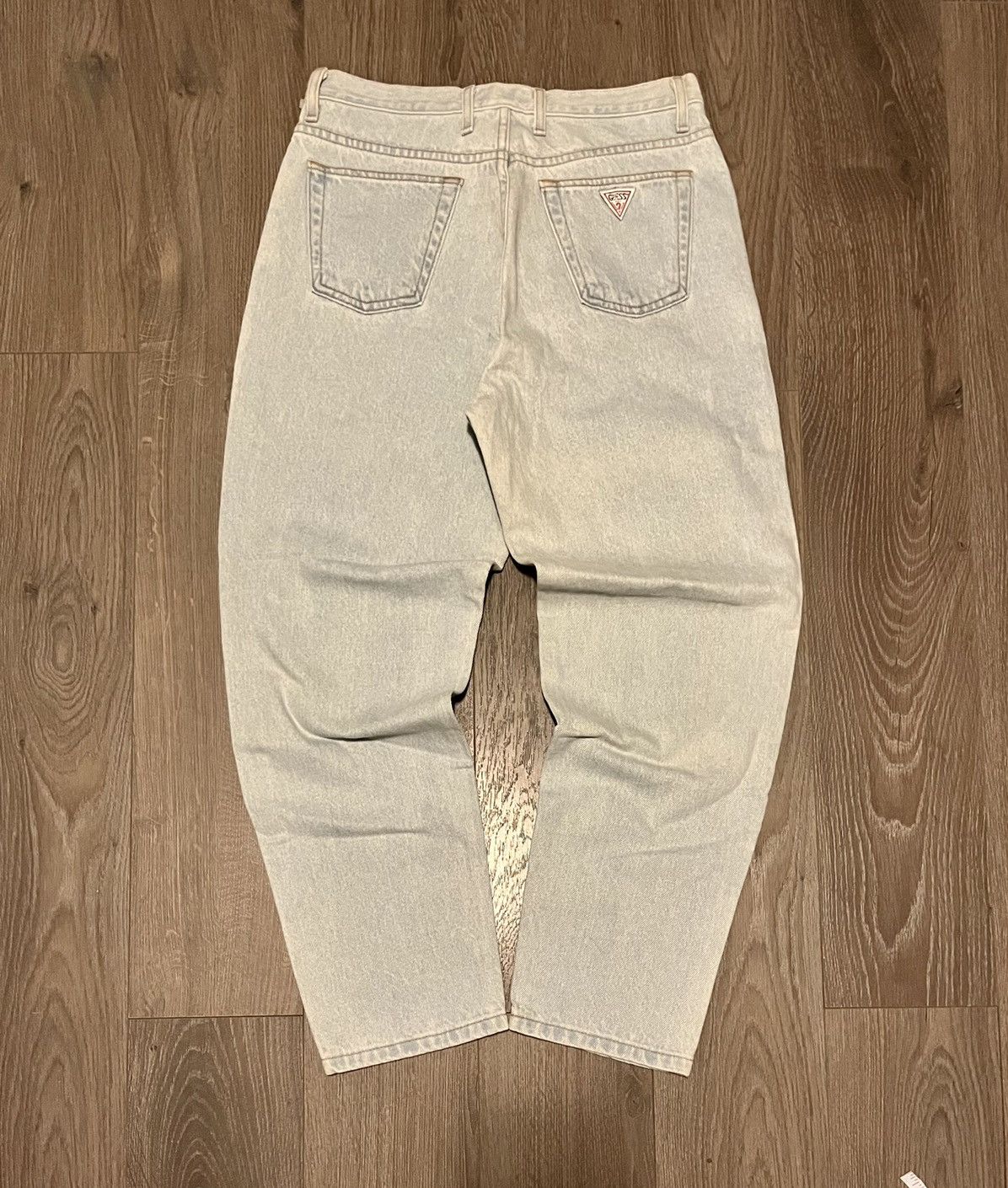 Guess × Vintage Vintage 90s Guess Light wash Denim Size US 32 / EU 48 - 1 Thumbnail