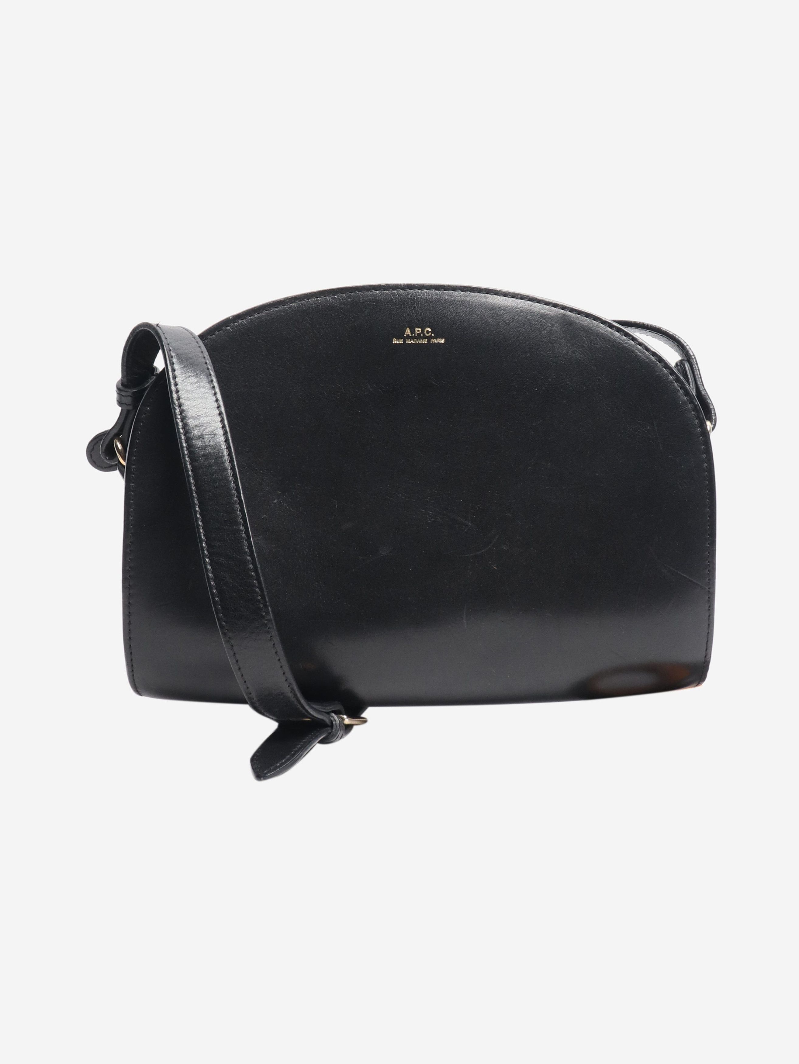 A.P.C. Black Demi-Lune leather shoulder bag Size ONE SIZE - 1 Thumbnail