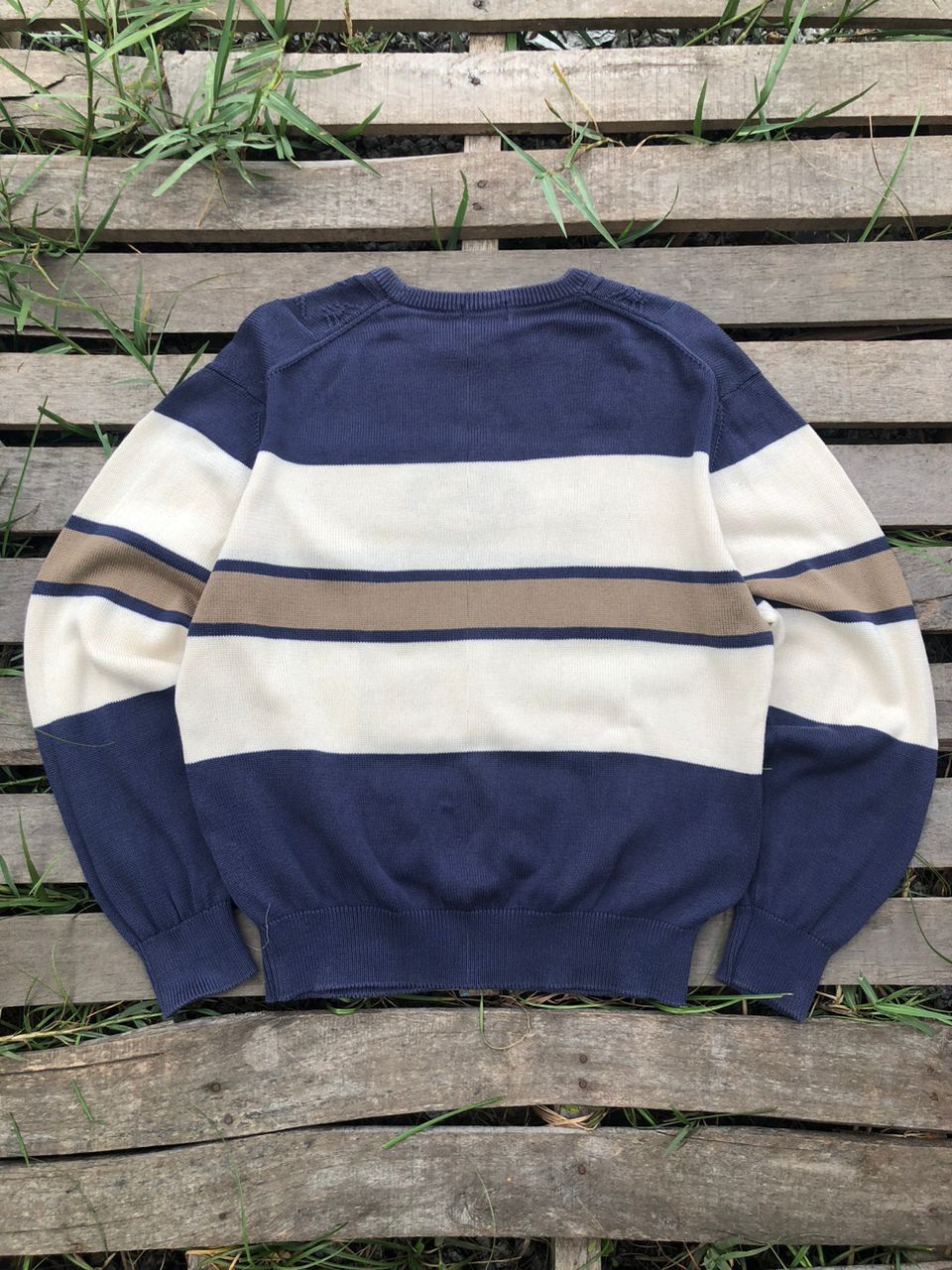 Burberry Vintage 90s Burberrys Big Logo Knit Sweaters Size US M / EU 48-50 / 2 - 2 Thumbnail