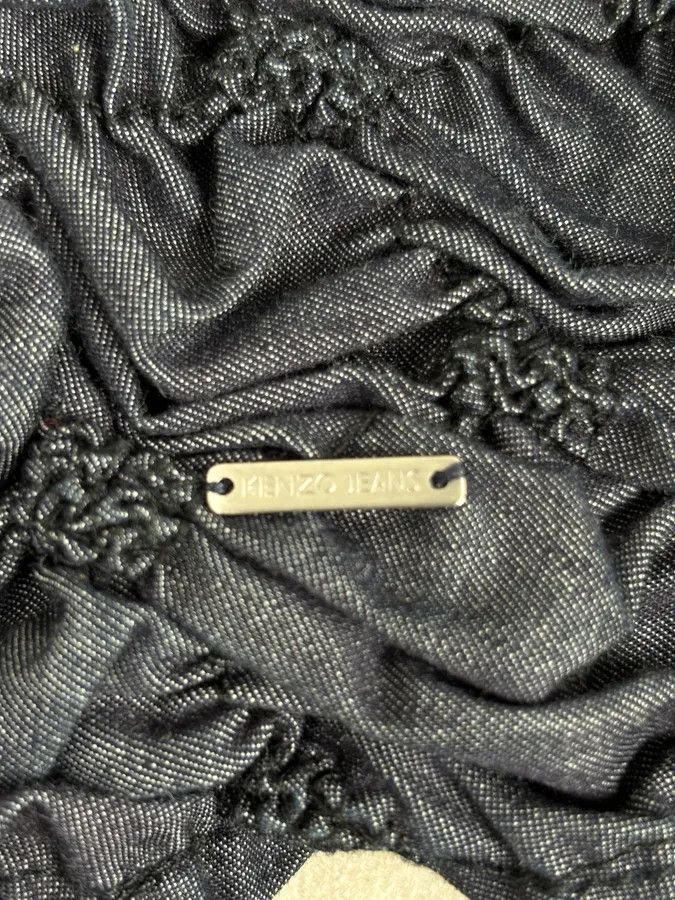 Kenzo Kenzo Navy Deconstructed Pleats Abstract Denim Jacket Size S / US 4 / IT 40 - 8 Thumbnail