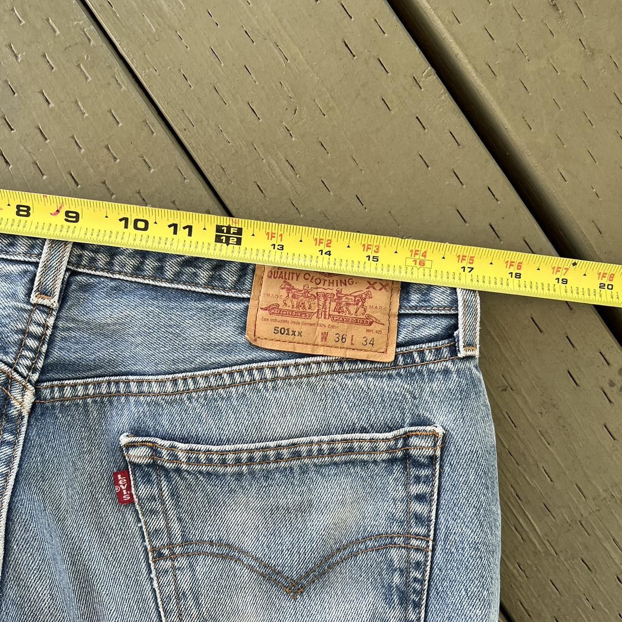 Levi's Vintage Levis 501 Jeans Straight Leg Button Fly Denim 90s Size US 34 / EU 50 - 6 Thumbnail