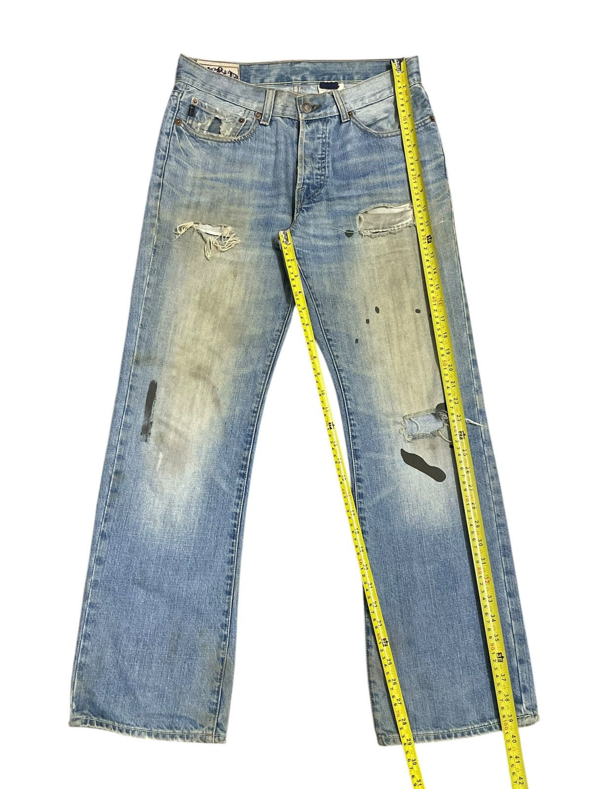 Abercrombie & Fitch Vintage A&F Killburn Low Rise Boot Distressed Paint Mud Wash Size US 30 / EU 46 - 20 Thumbnail