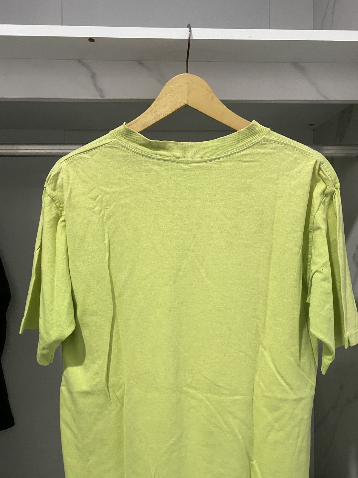 Vintage Vintage 80s Pocket Blank Tee Olive Green Tshirt Size US L / EU 52-54 / 3 - 4 Thumbnail