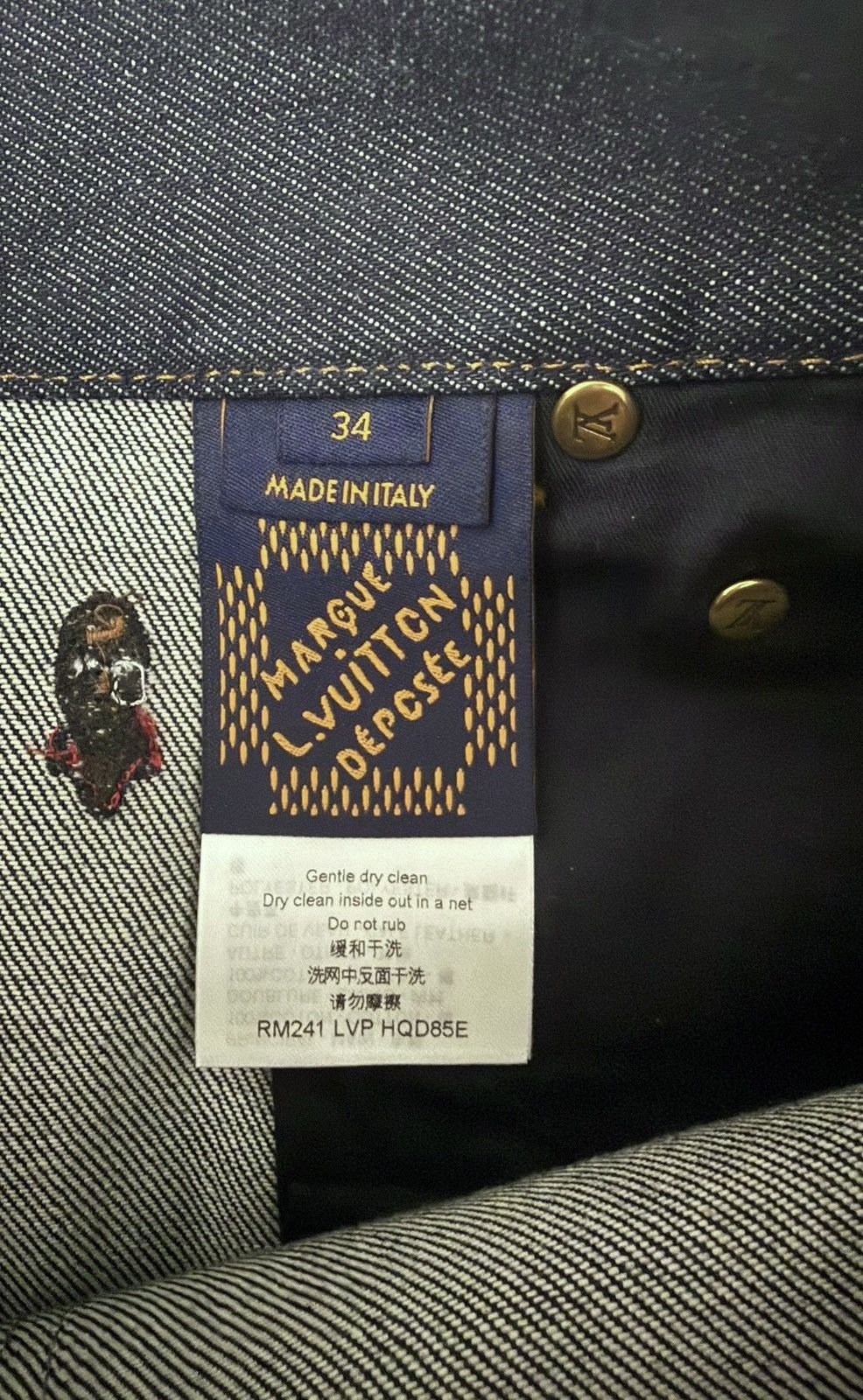 Louis Vuitton Louis Vuitton Pharrell 34 Embroidered bootcut Denim Pants Size US 34 / EU 50 - 7 Thumbnail