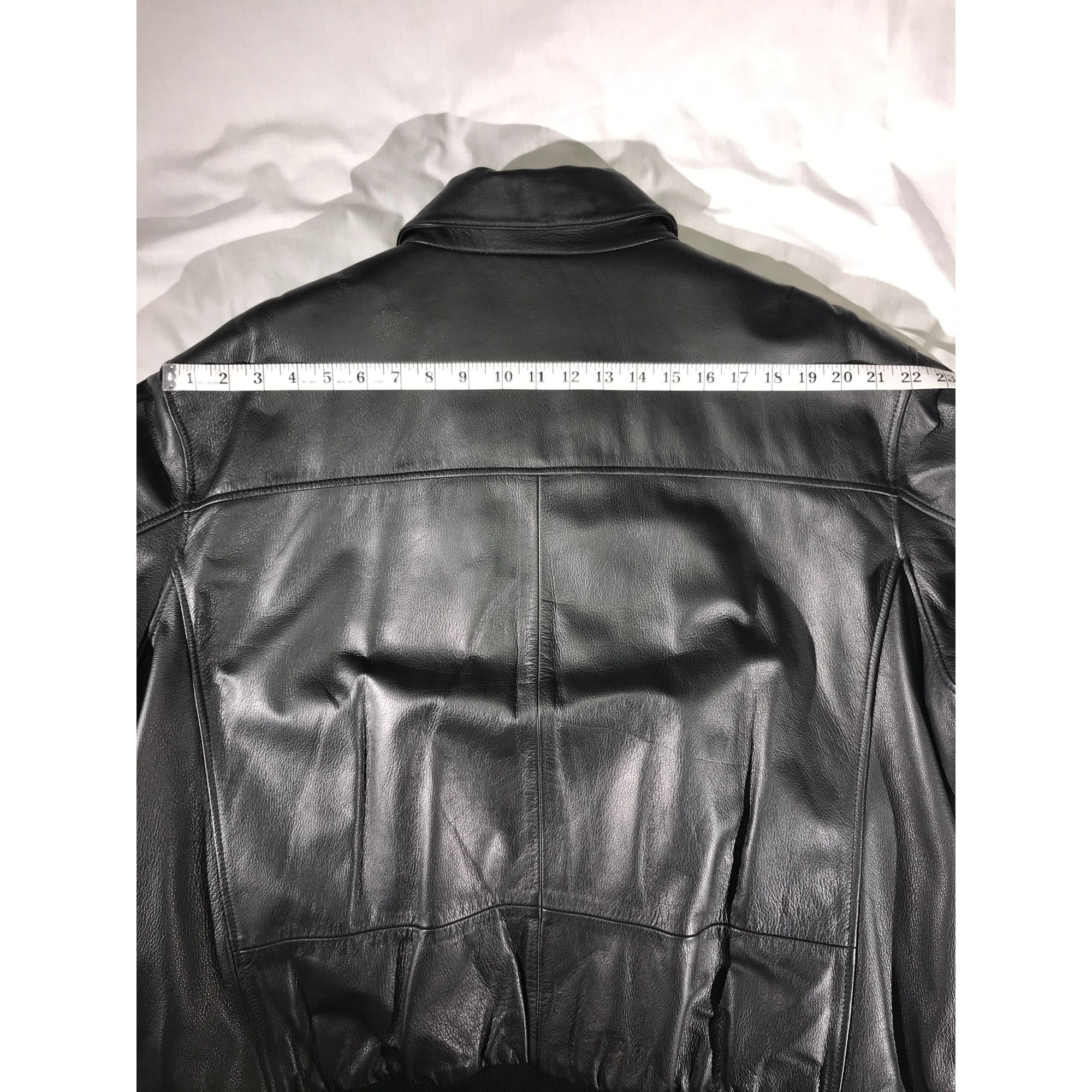 Croft & Barrow Croft & Barrow Men's Black Leather Bomber Aviator Jacket Size US XXL / EU 58 / 5 - 9 Thumbnail