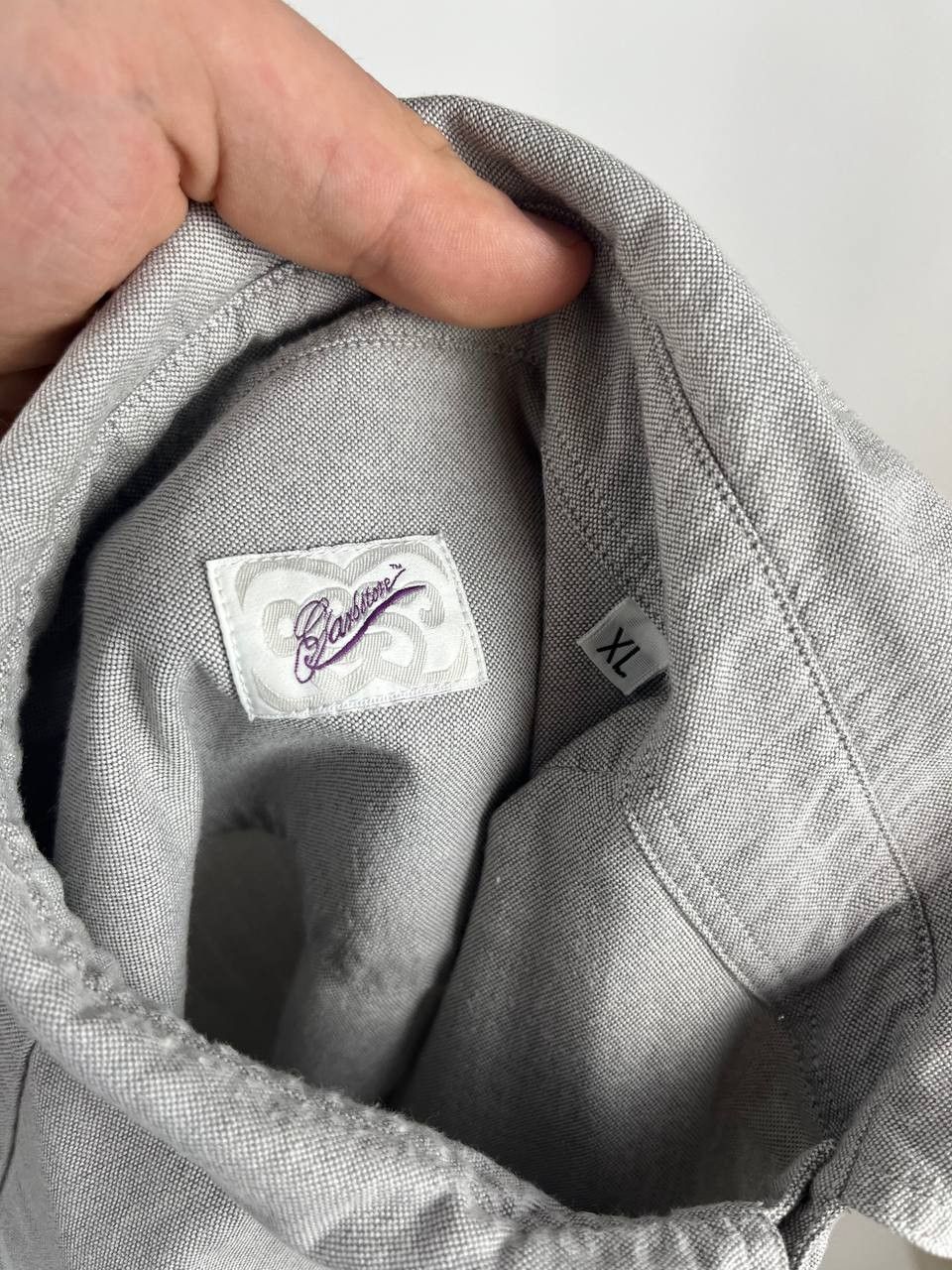 Garbstore Garbstore Mens Oxford Grey Pocket Shirt Size XL (0553) Size US XL / EU 56 / 4 - 7 Thumbnail