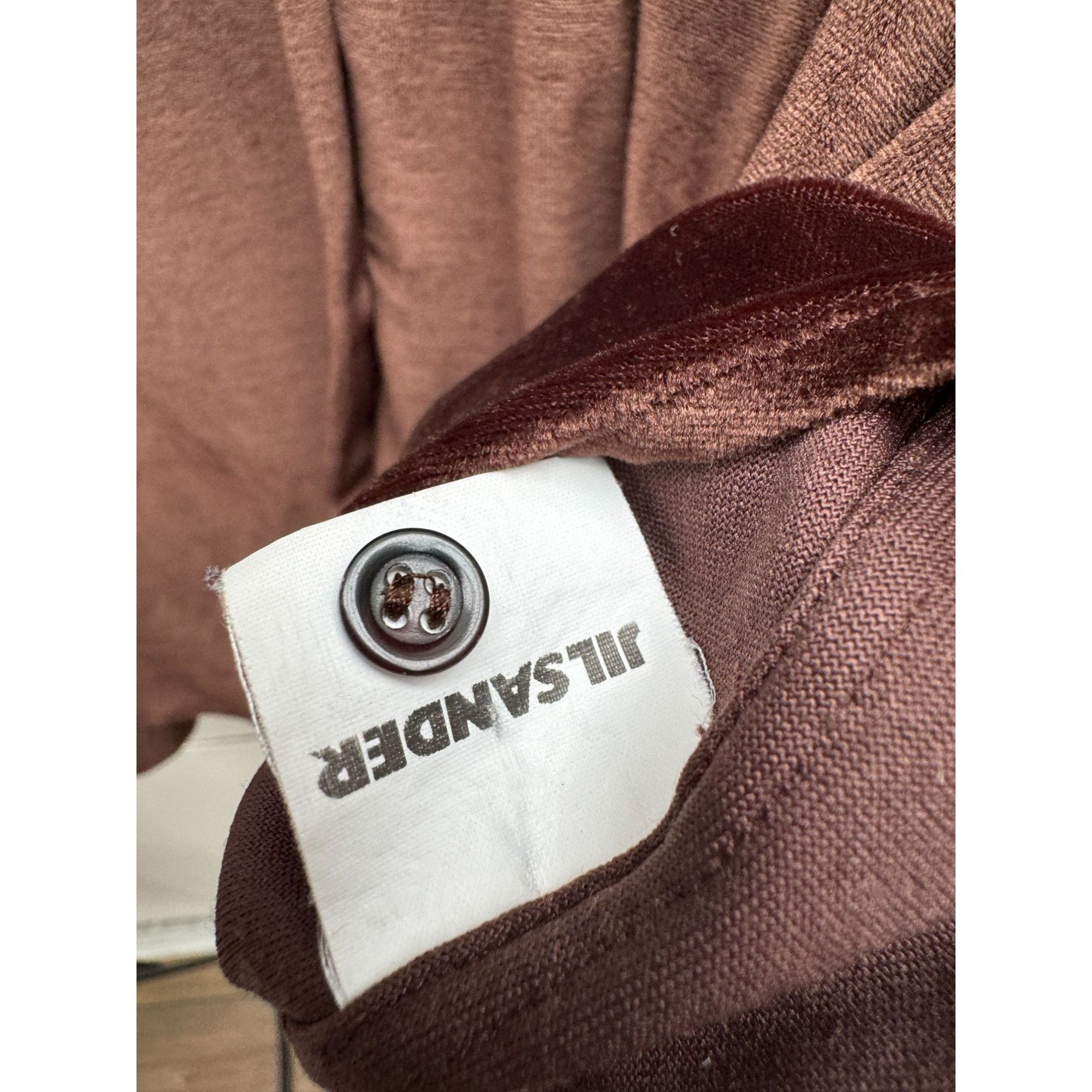 Jil Sander Brown Velvet Shirt Size S / US 4 / IT 40 - 4 Thumbnail